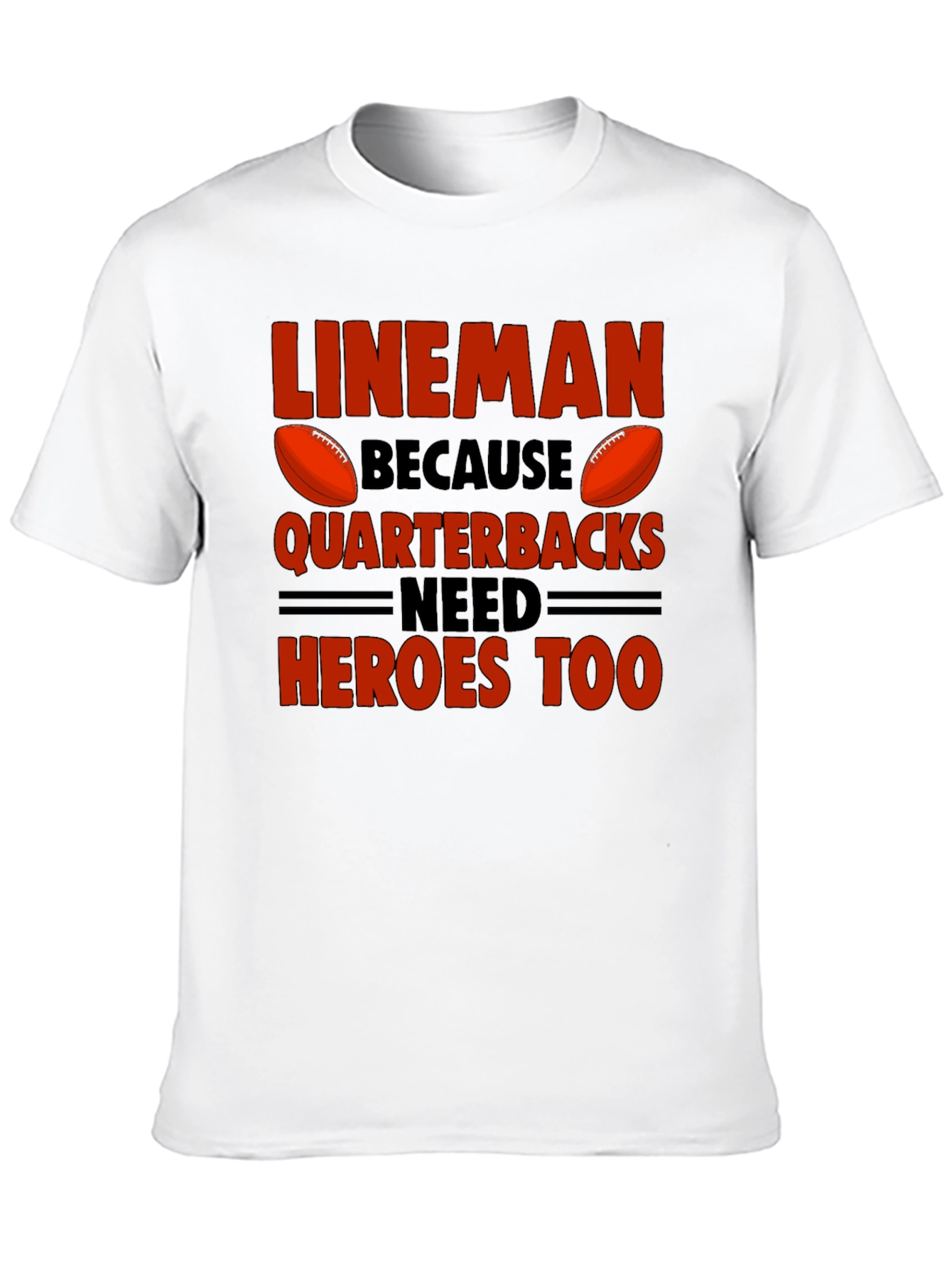 Lineman Quarterback Heroes Graphic Tee