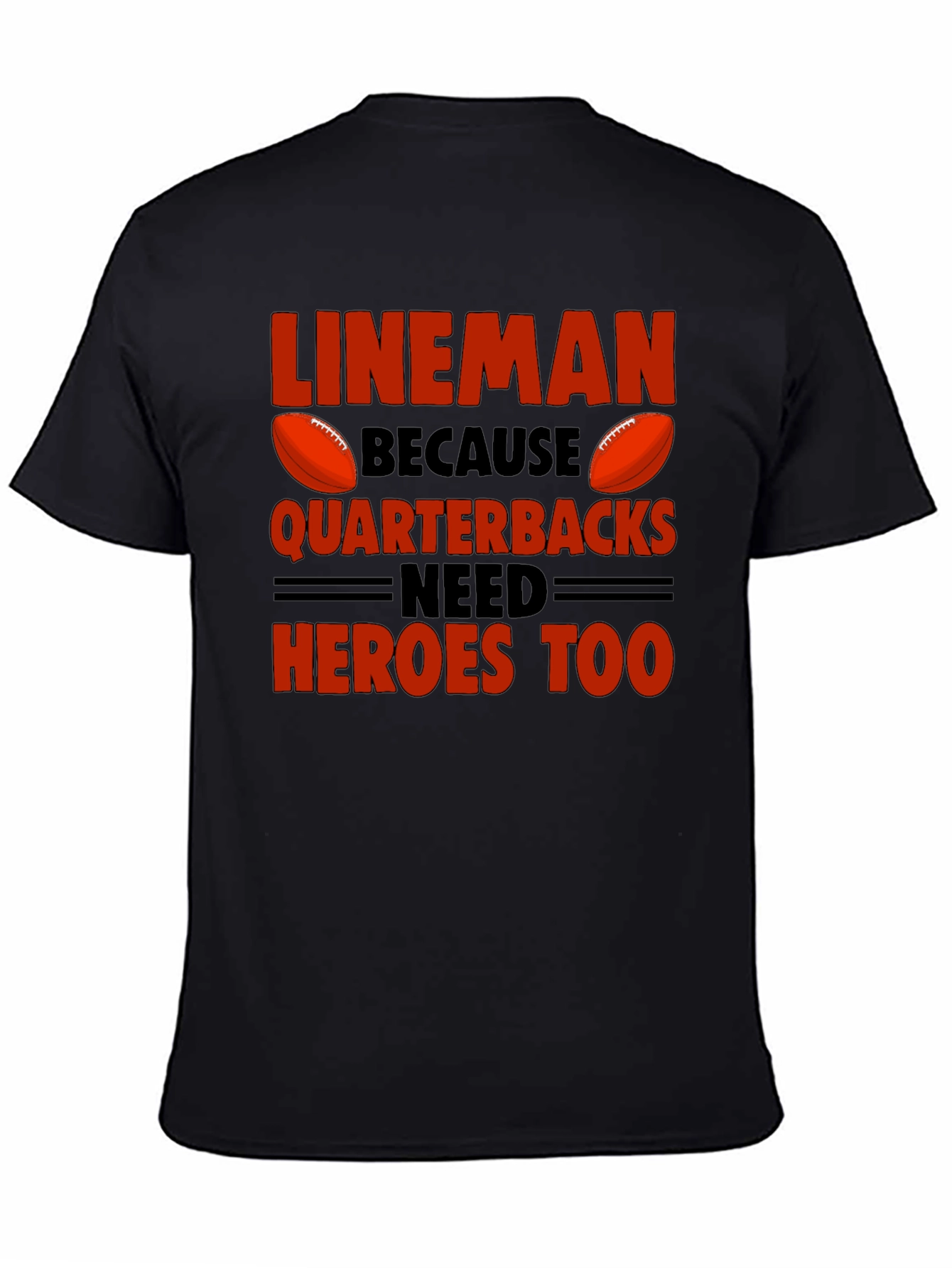 Lineman Quarterback Heroes Graphic Tee