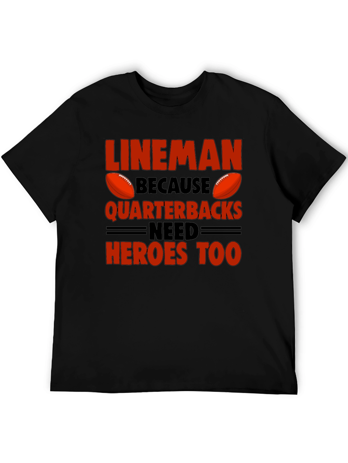 Lineman Quarterback Heroes Graphic Tee