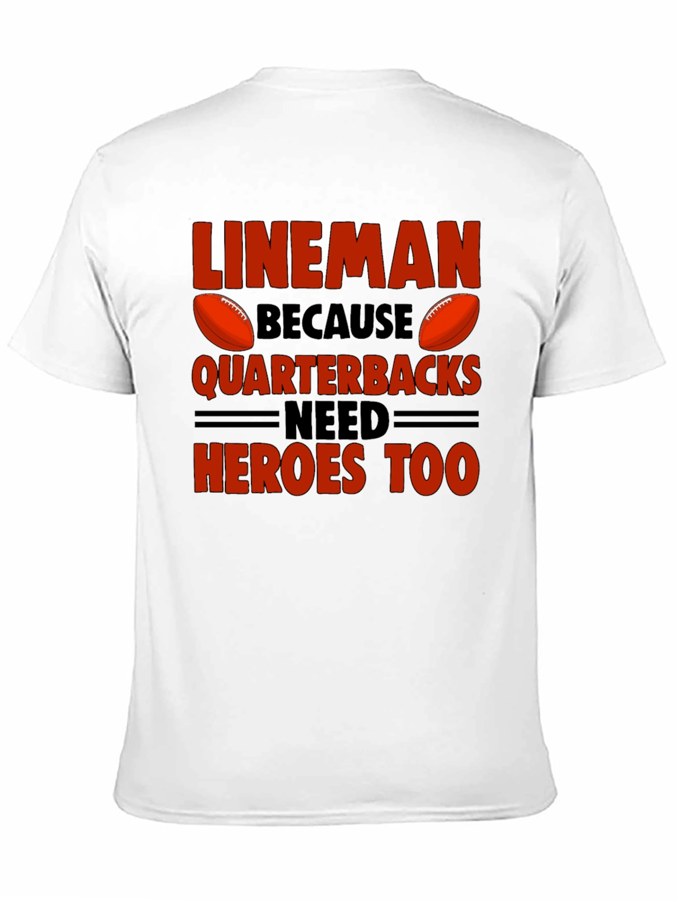 Lineman Quarterback Heroes Graphic Tee