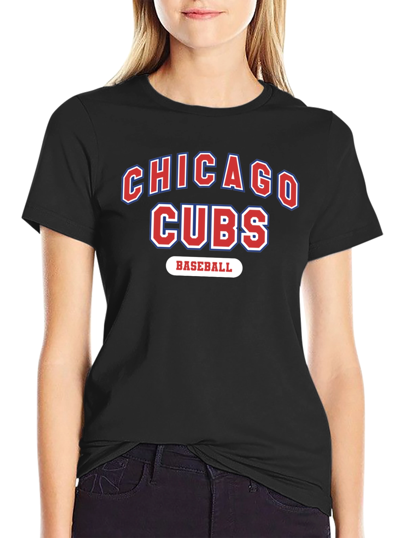 Chicago Cubs Baseball Black T-Shirt