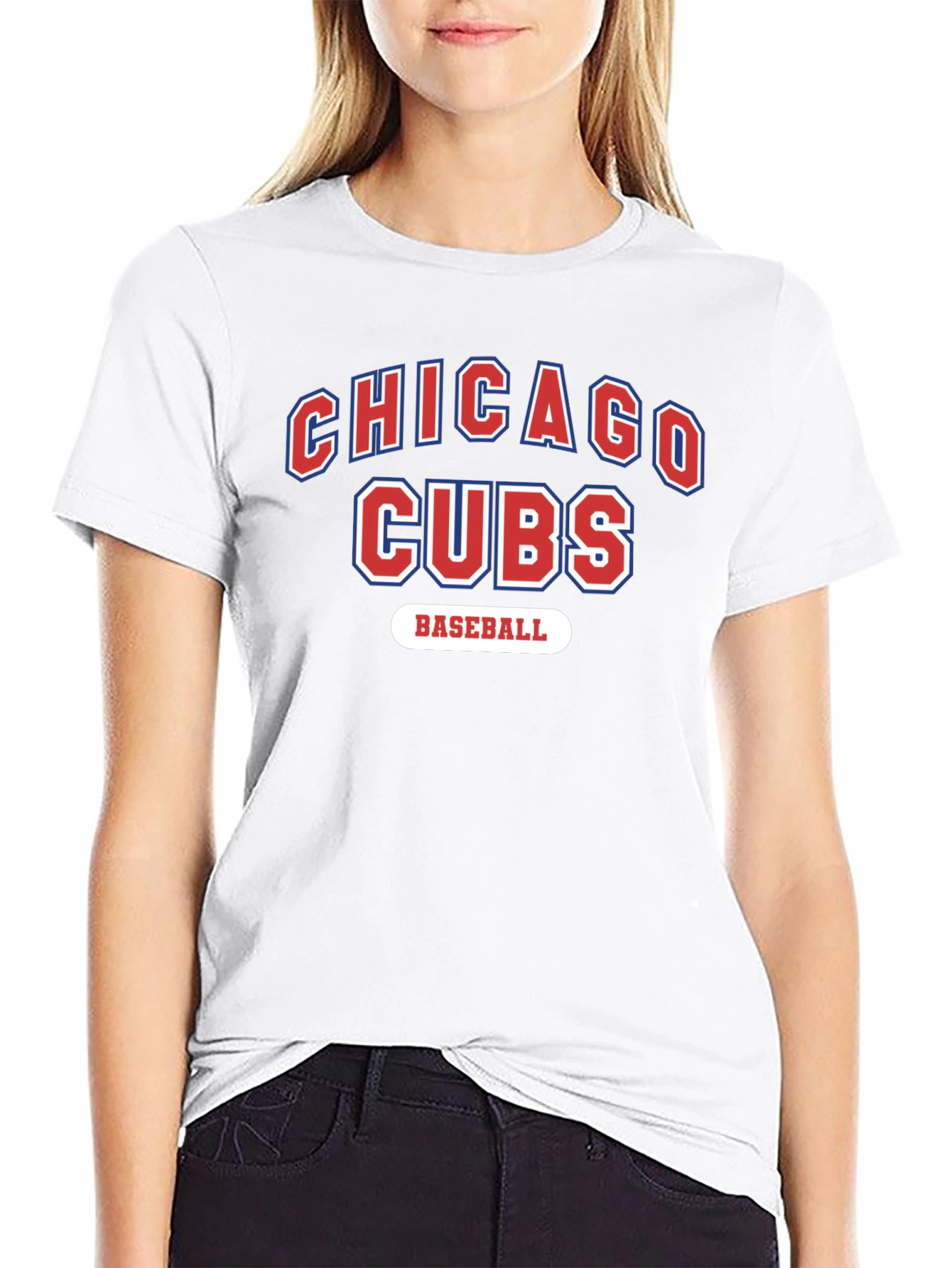 Chicago Cubs Baseball Black T-Shirt