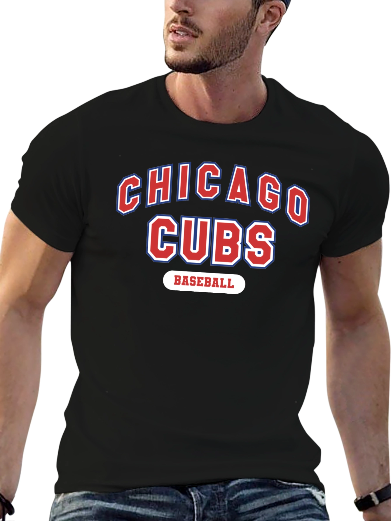 Chicago Cubs Baseball Black T-Shirt