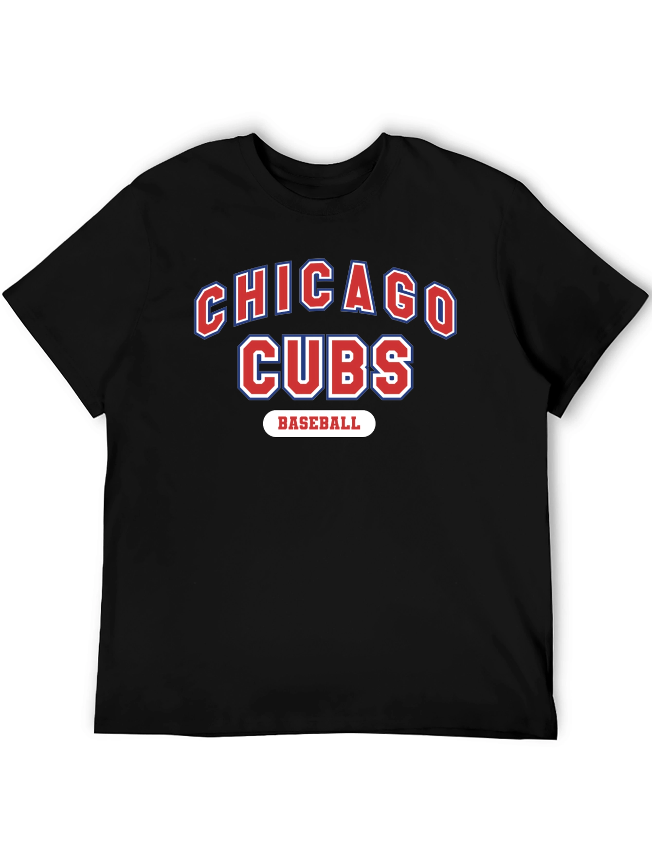Chicago Cubs Baseball Black T-Shirt