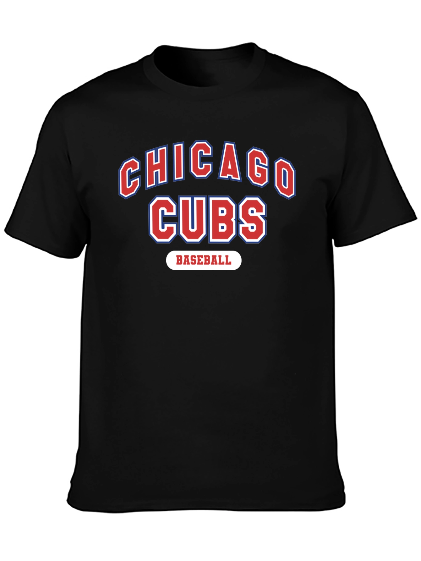 Chicago Cubs Baseball Black T-Shirt