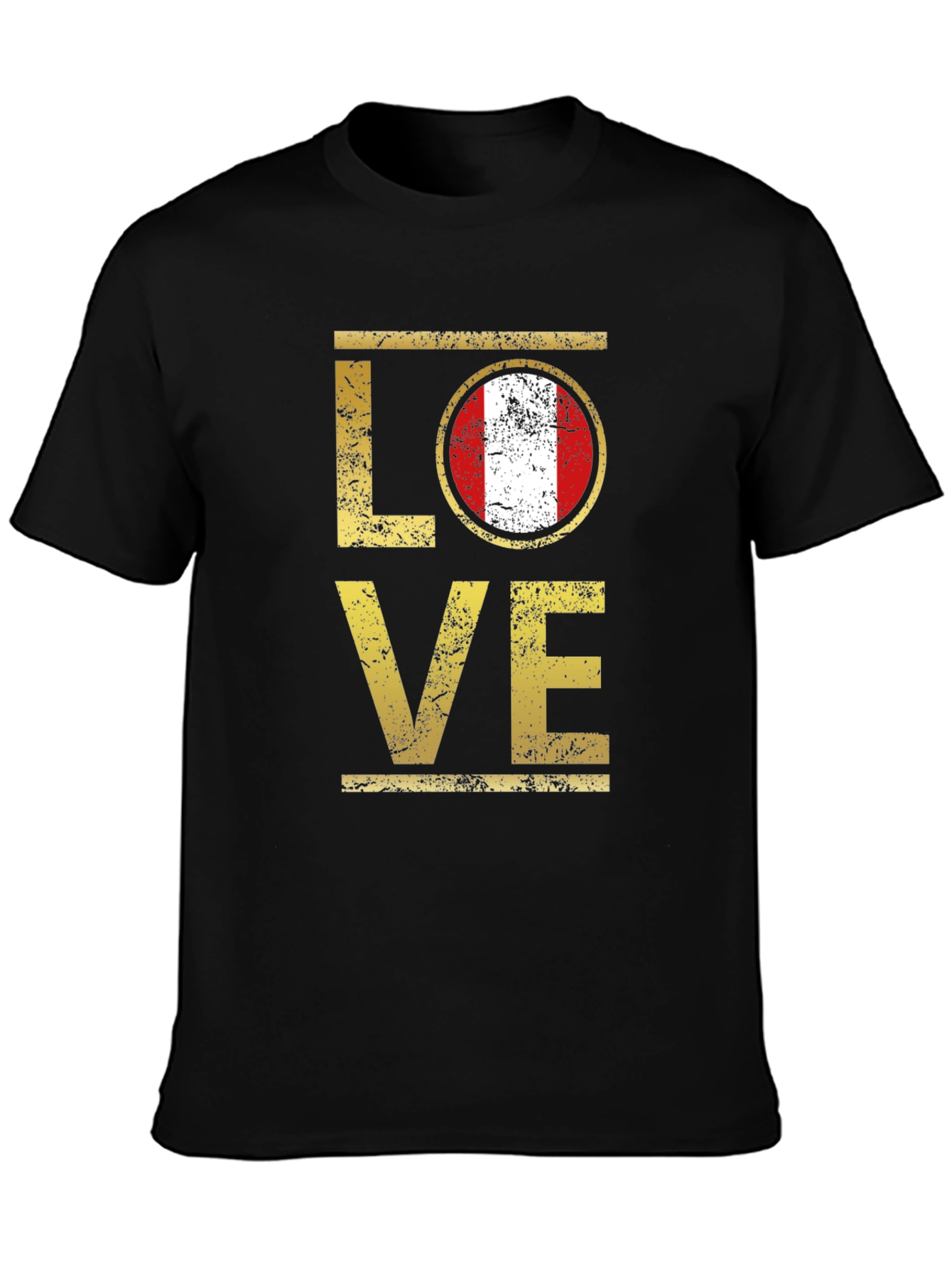Peru Flag Love T-Shirt