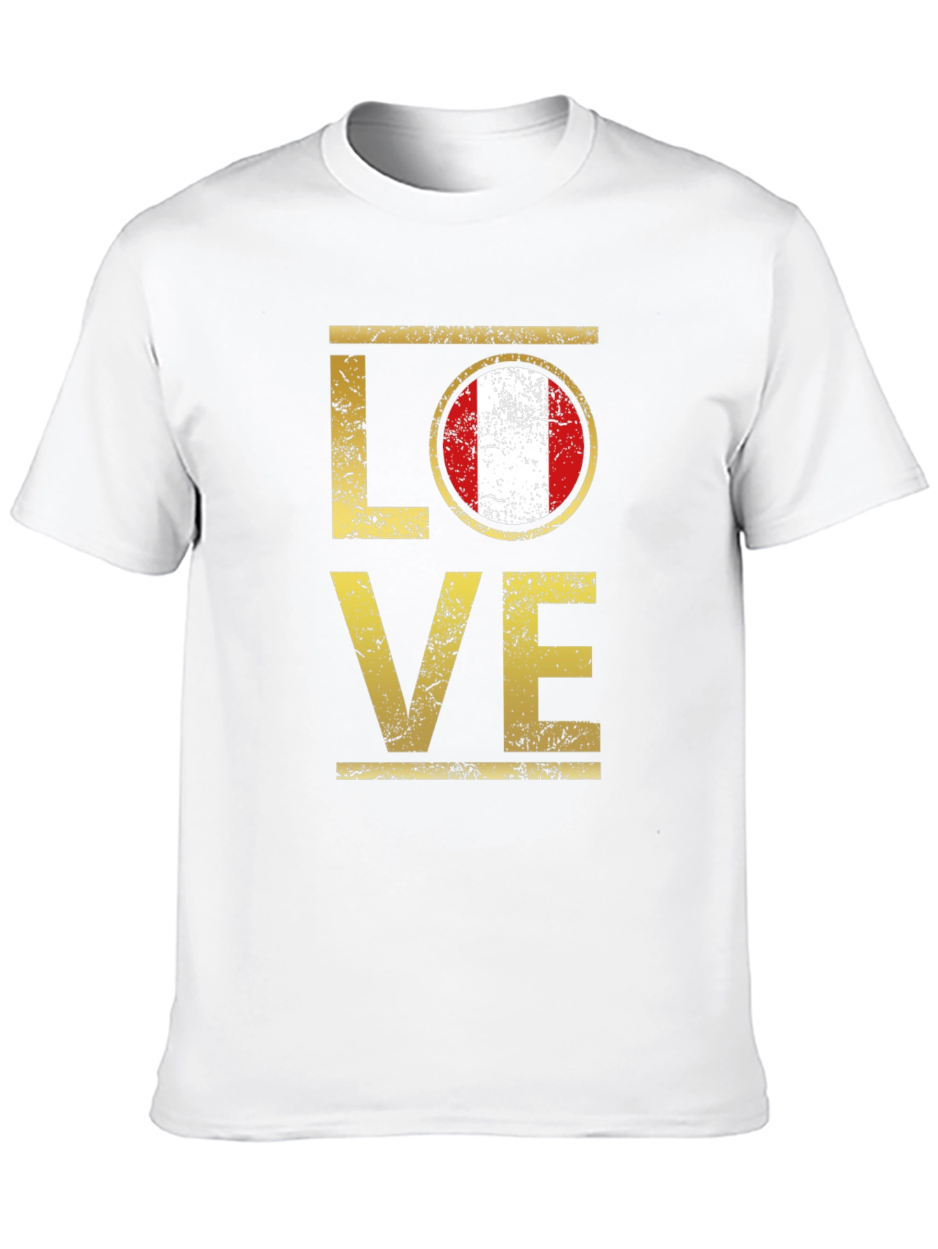 Peru Flag Love T-Shirt