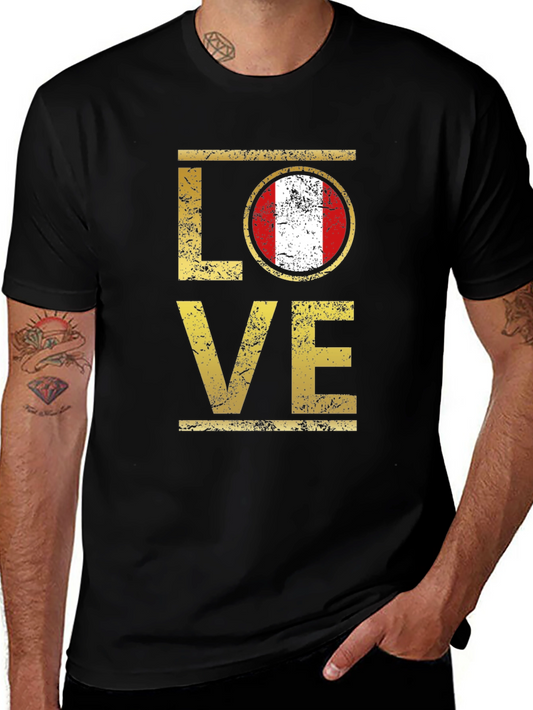 Peru Flag Love T-Shirt