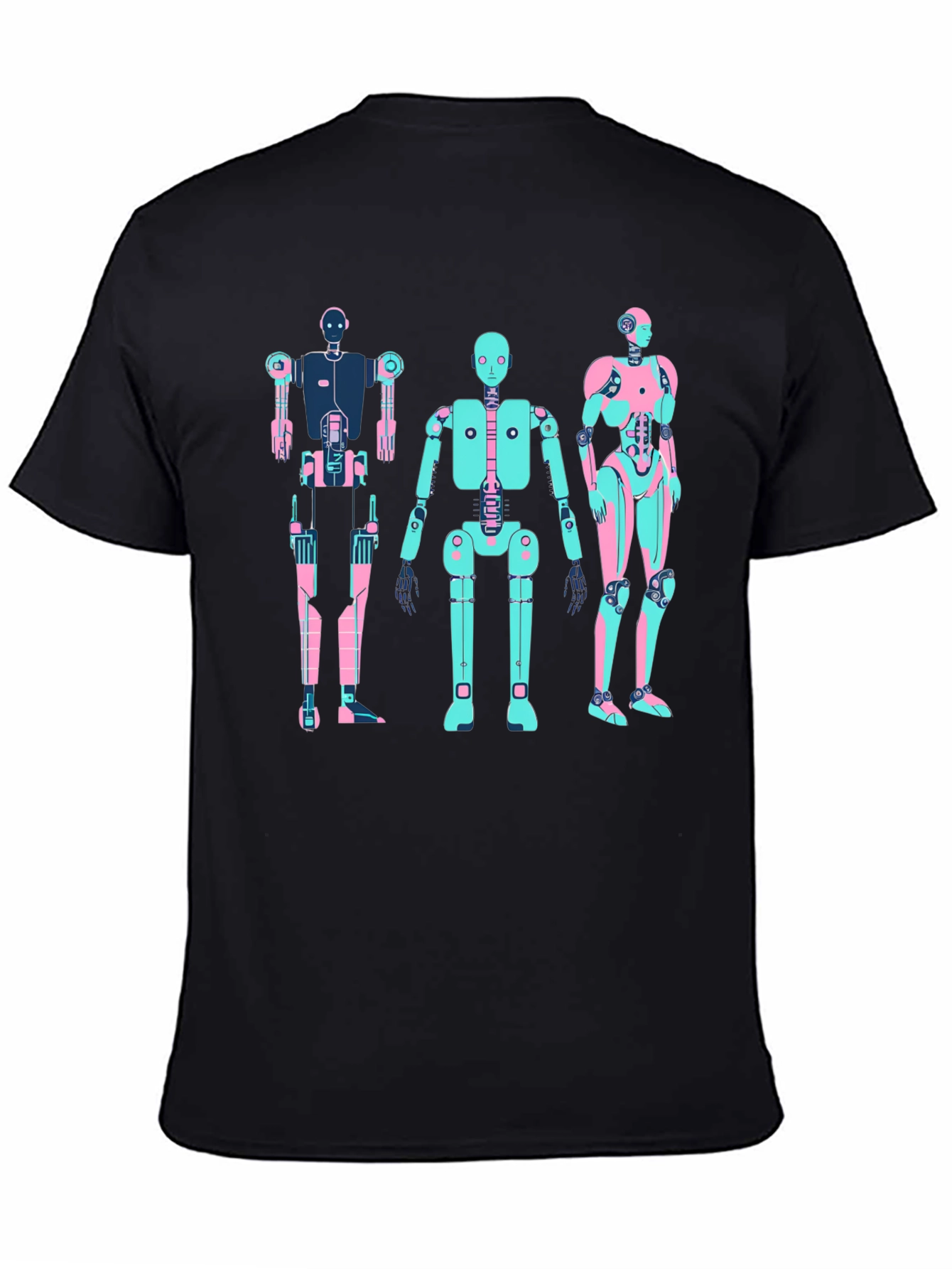 Retro Robot T-Shirt - Black Graphic Tee