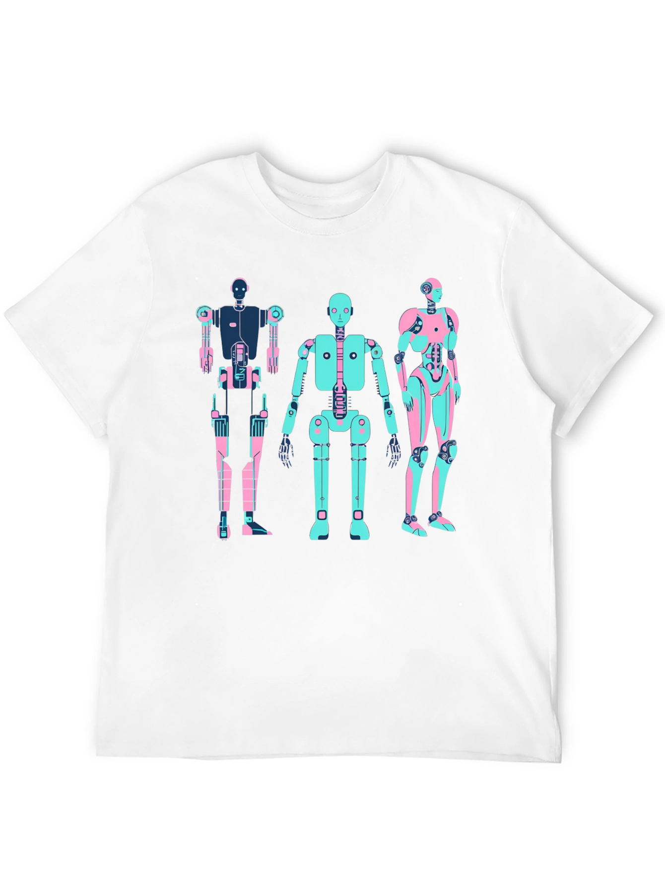Retro Robot T-Shirt - Black Graphic Tee