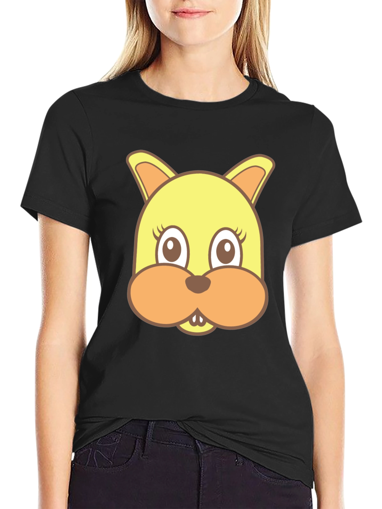 Cute Cartoon Rabbit Tee - Fun & Playful Style