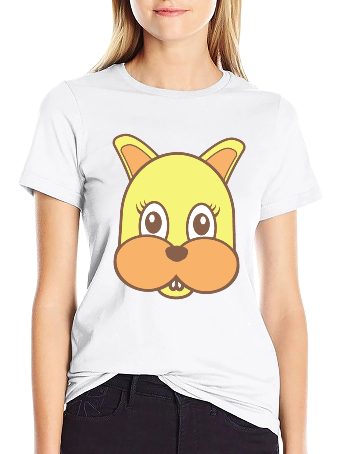 Cute Cartoon Rabbit Tee - Fun & Playful Style
