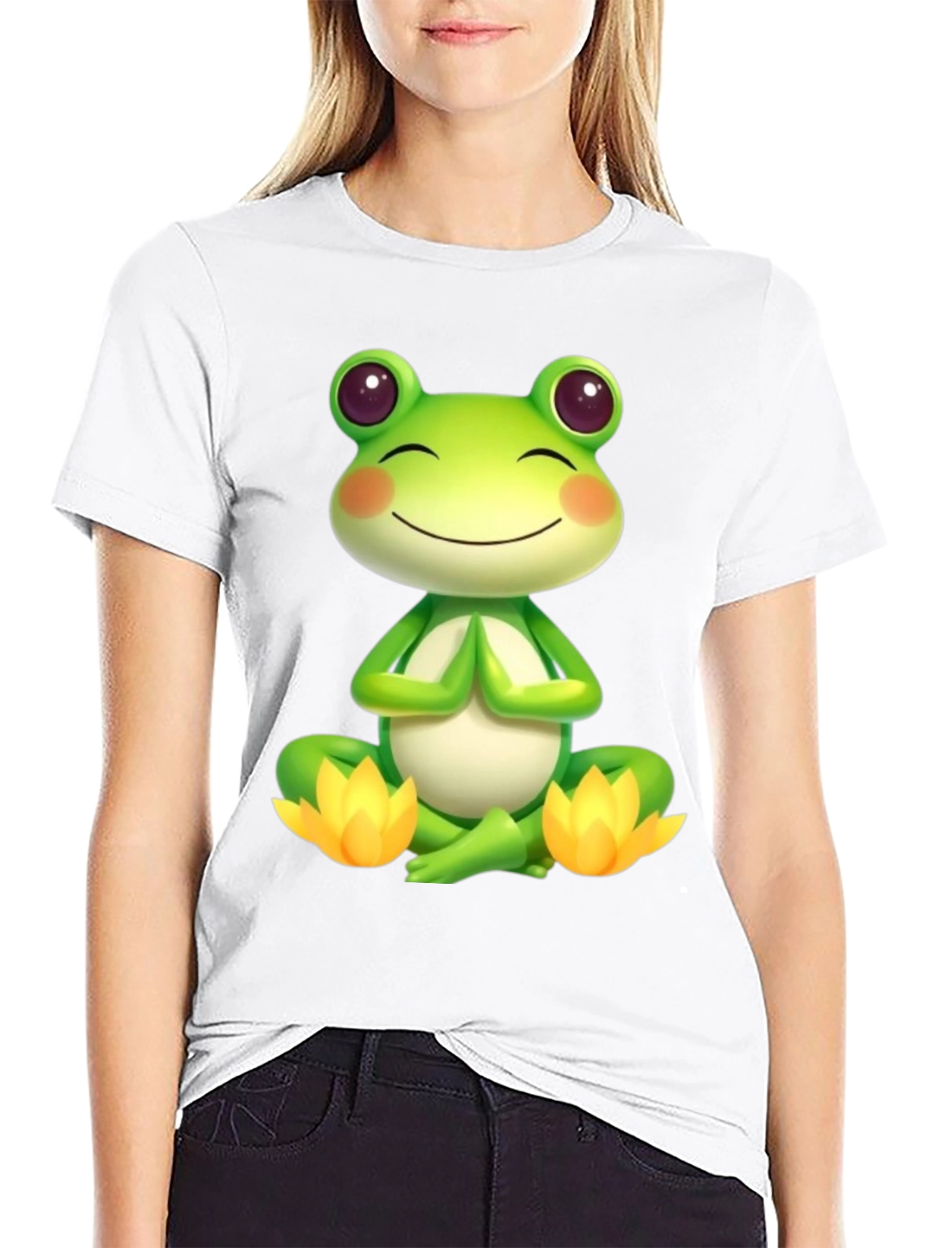 Meditating Frog T-Shirt - Zen Vibes