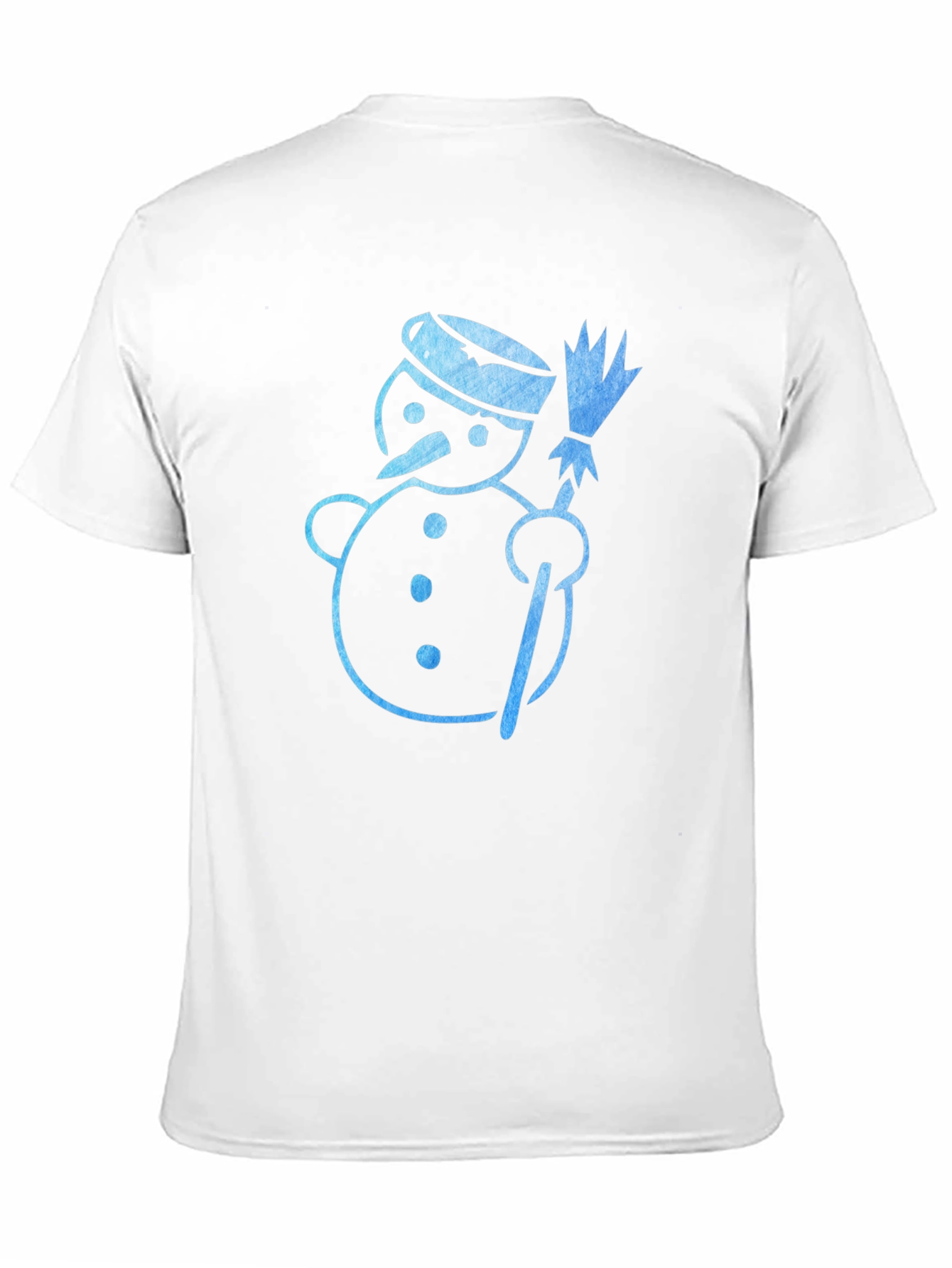 Snowman Graphic Tee - Black Cotton Holiday Shirt