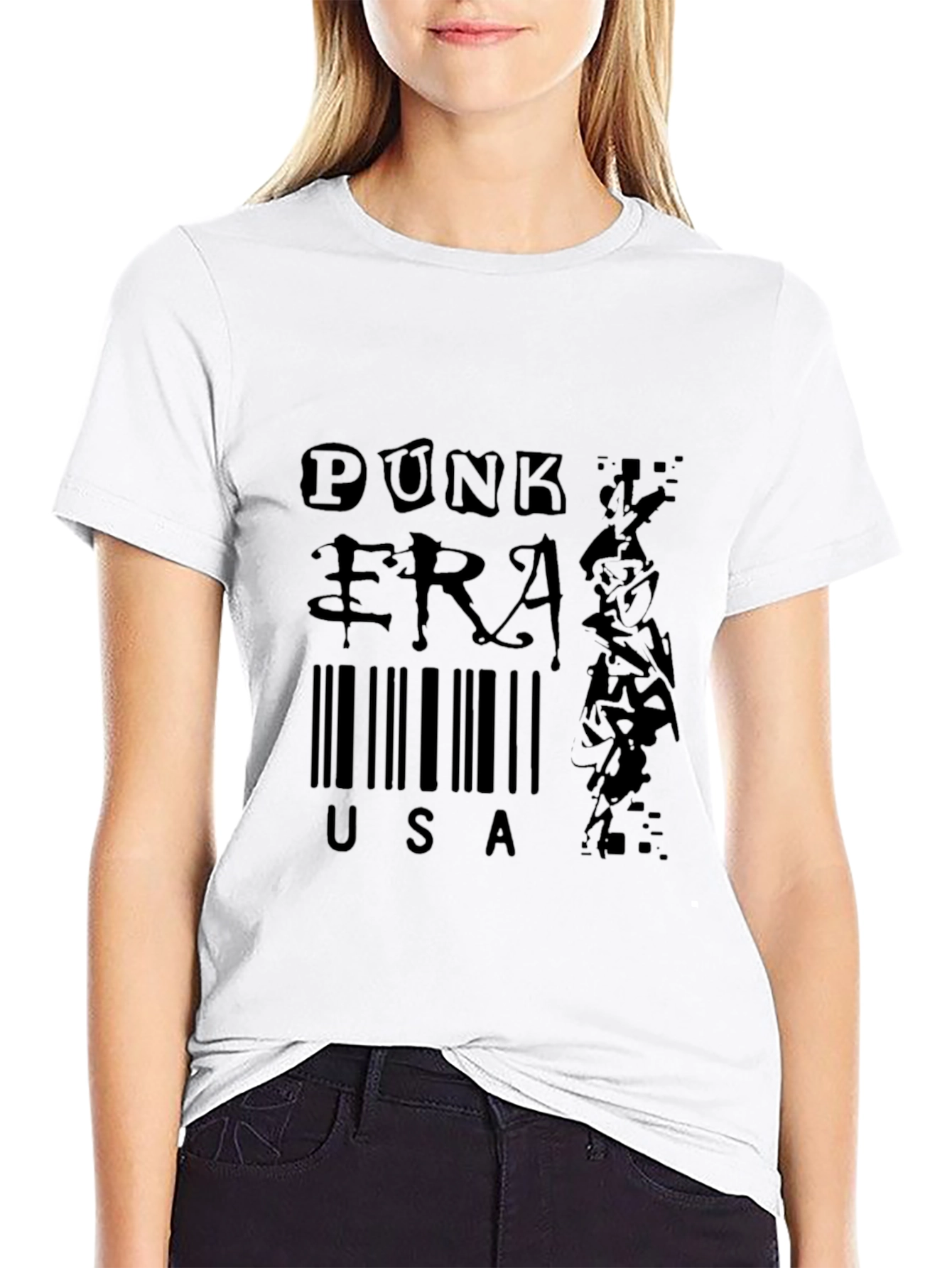 Punk Era USA Black Graphic T-Shirt