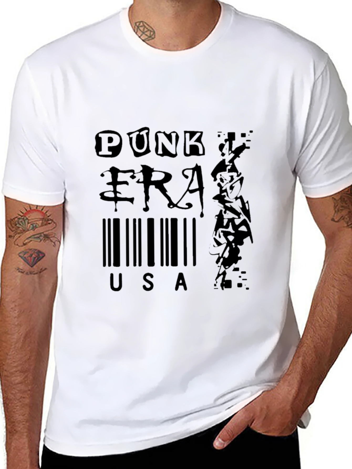 Punk Era USA Black Graphic T-Shirt