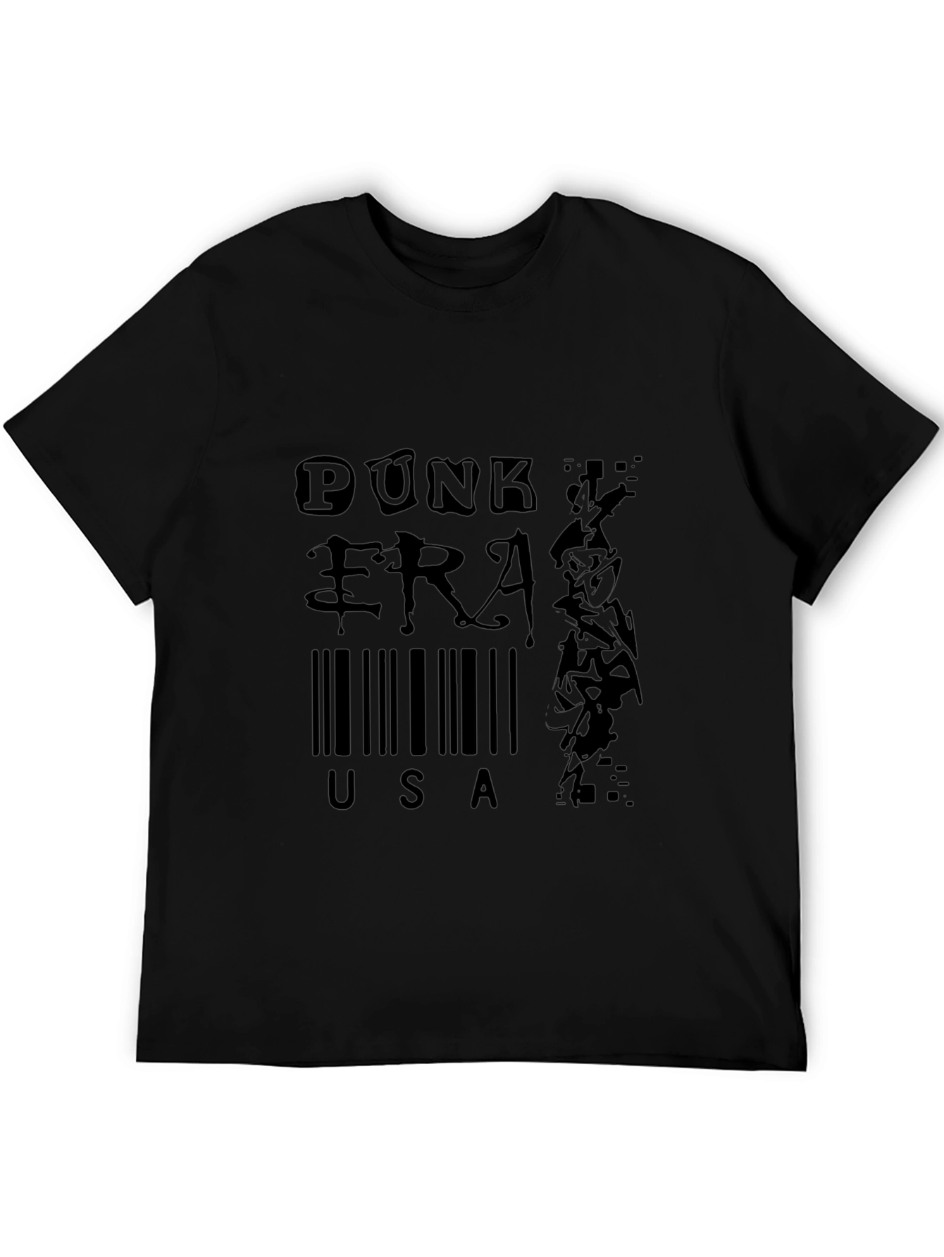 Punk Era USA Black Graphic T-Shirt