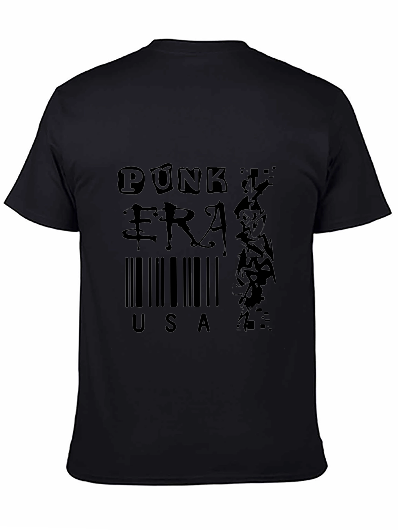 Punk Era USA Black Graphic T-Shirt