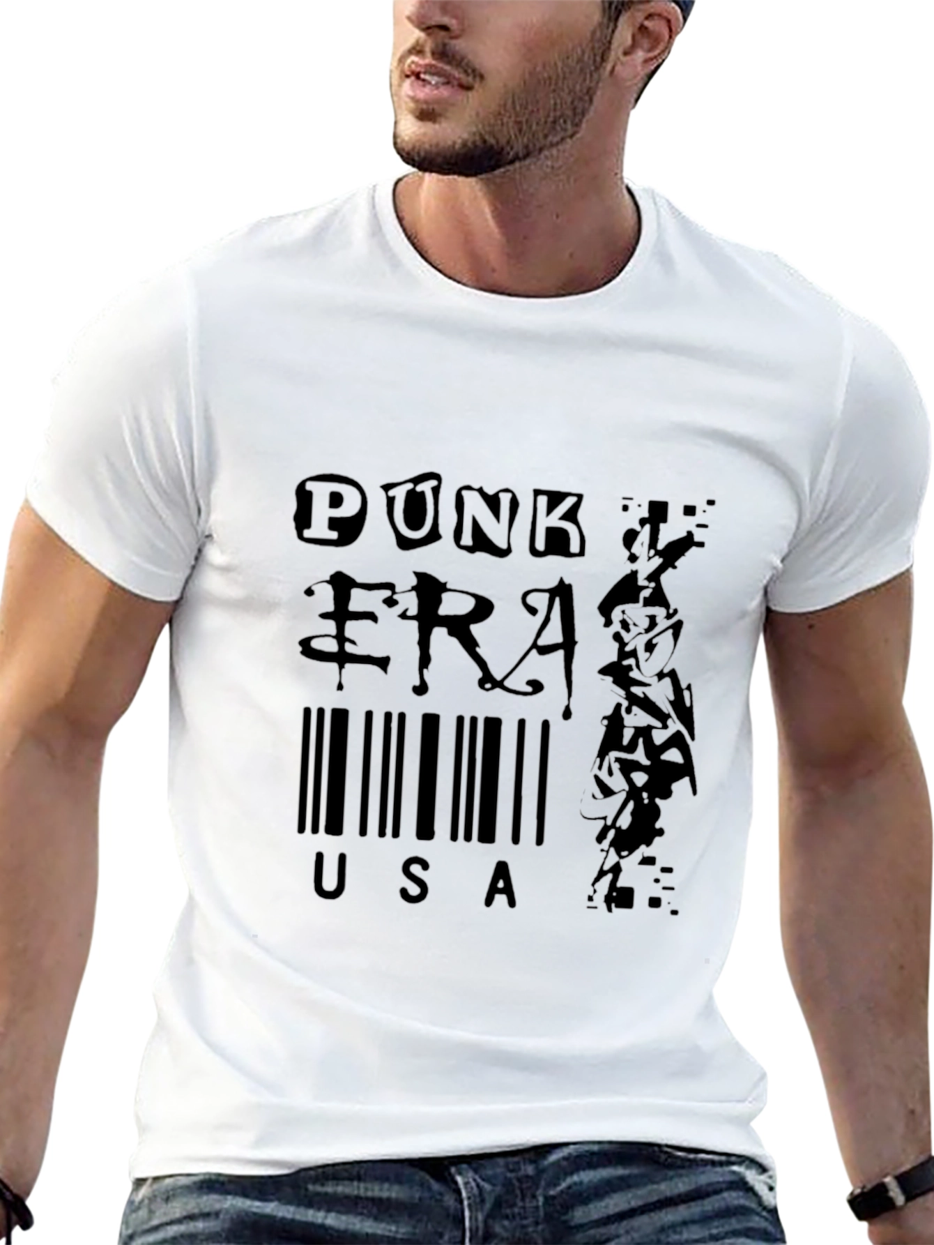 Punk Era USA Black Graphic T-Shirt