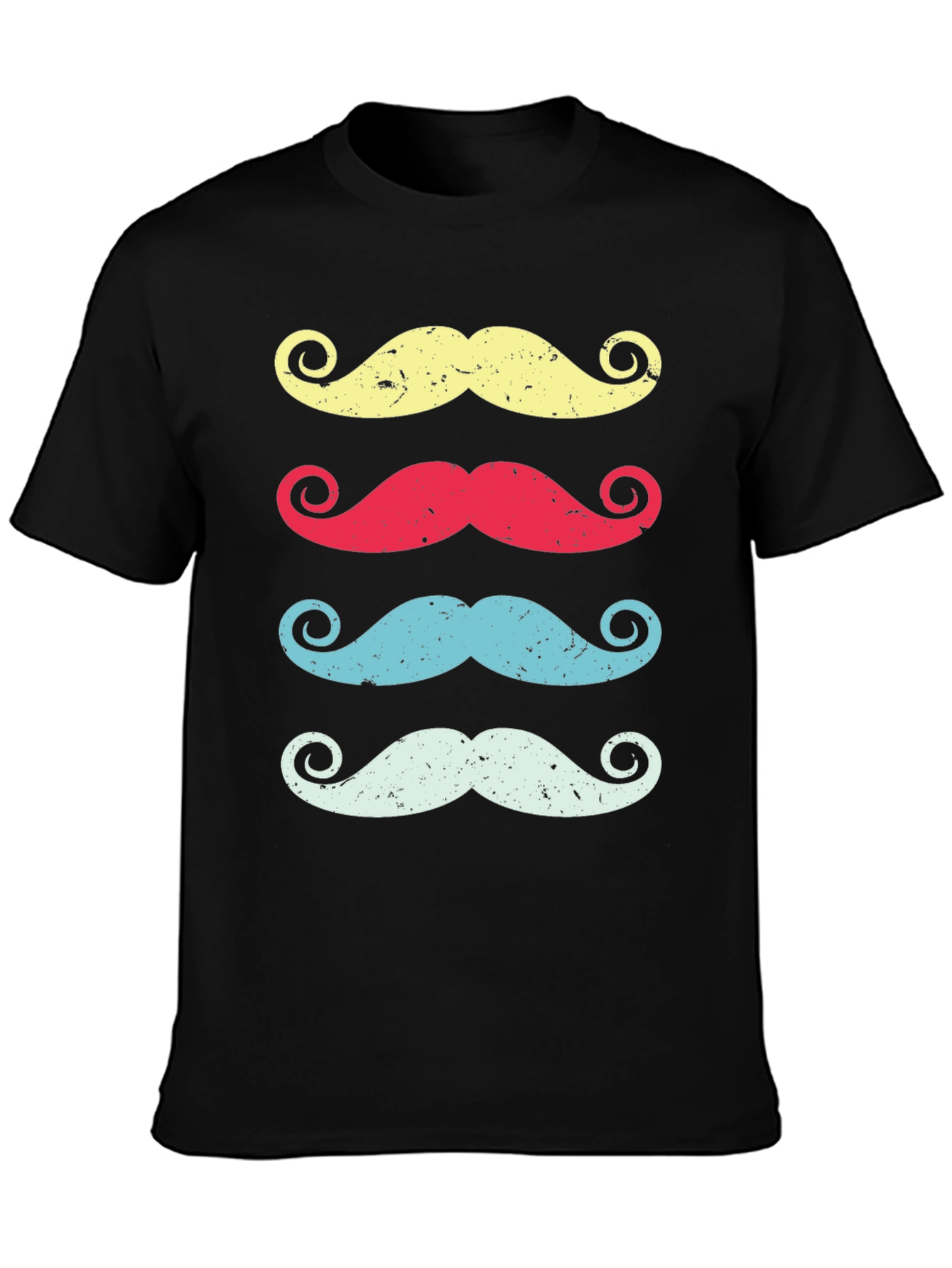 Retro Mustache Graphic Tee - Funky & Stylish