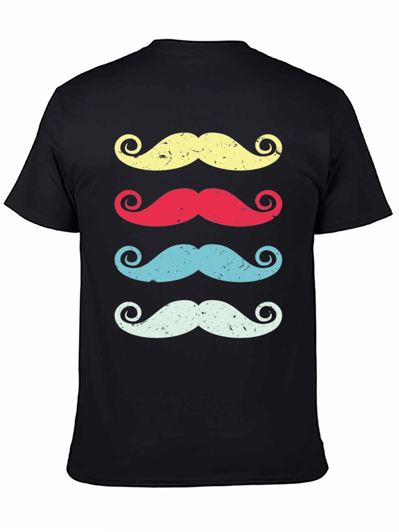 Retro Mustache Graphic Tee - Funky & Stylish