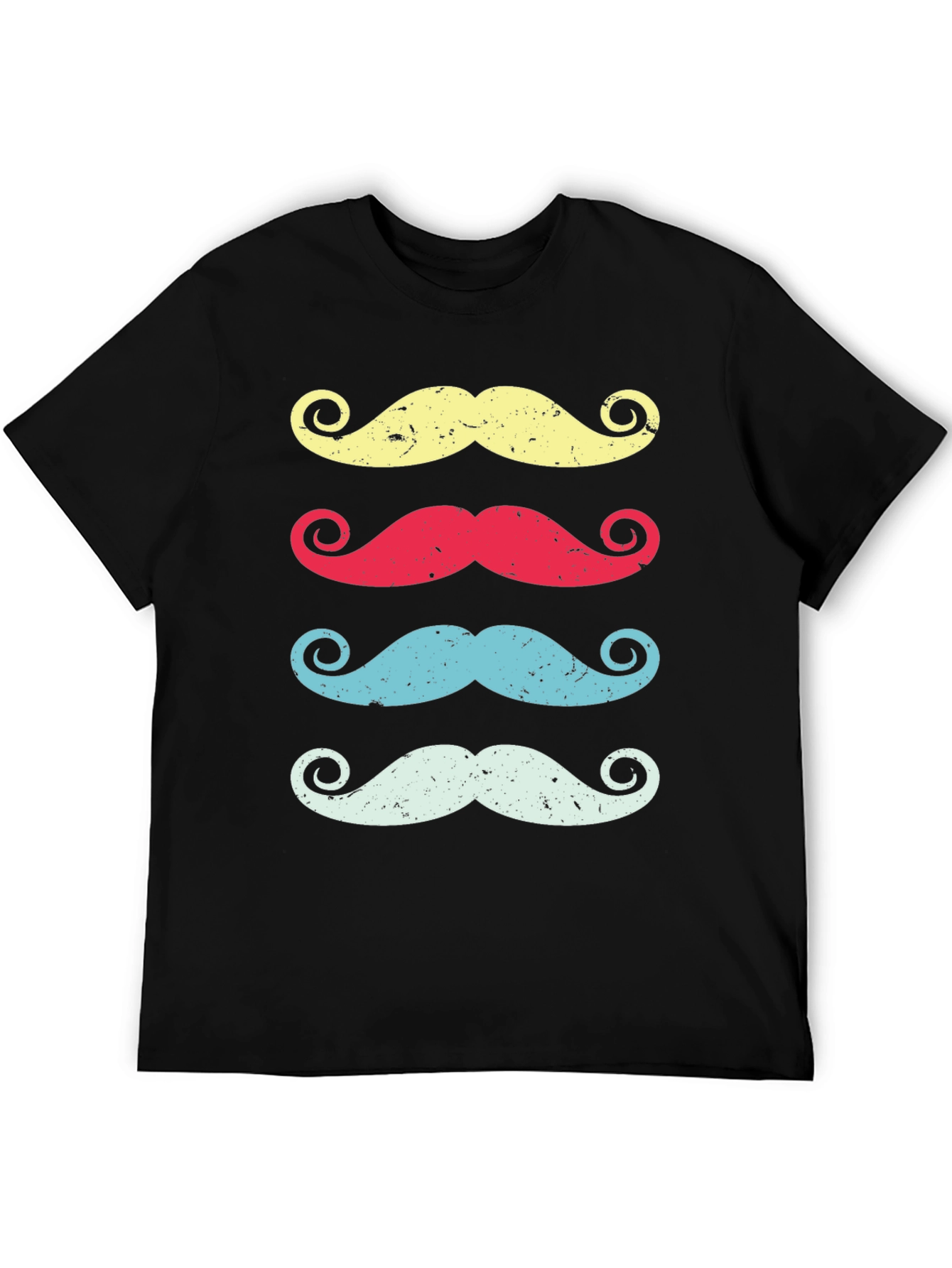 Retro Mustache Graphic Tee - Funky & Stylish