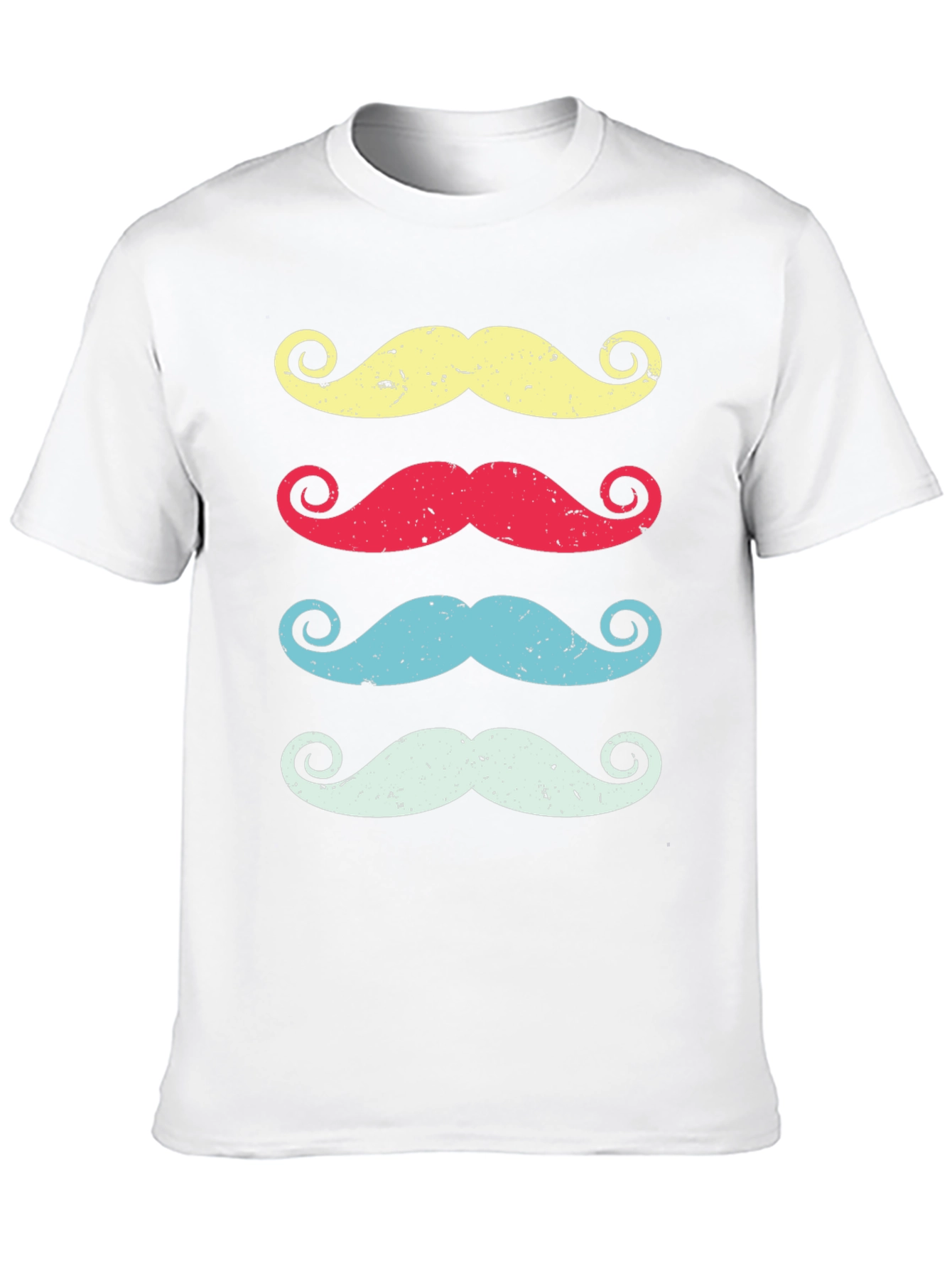 Retro Mustache Graphic Tee - Funky & Stylish