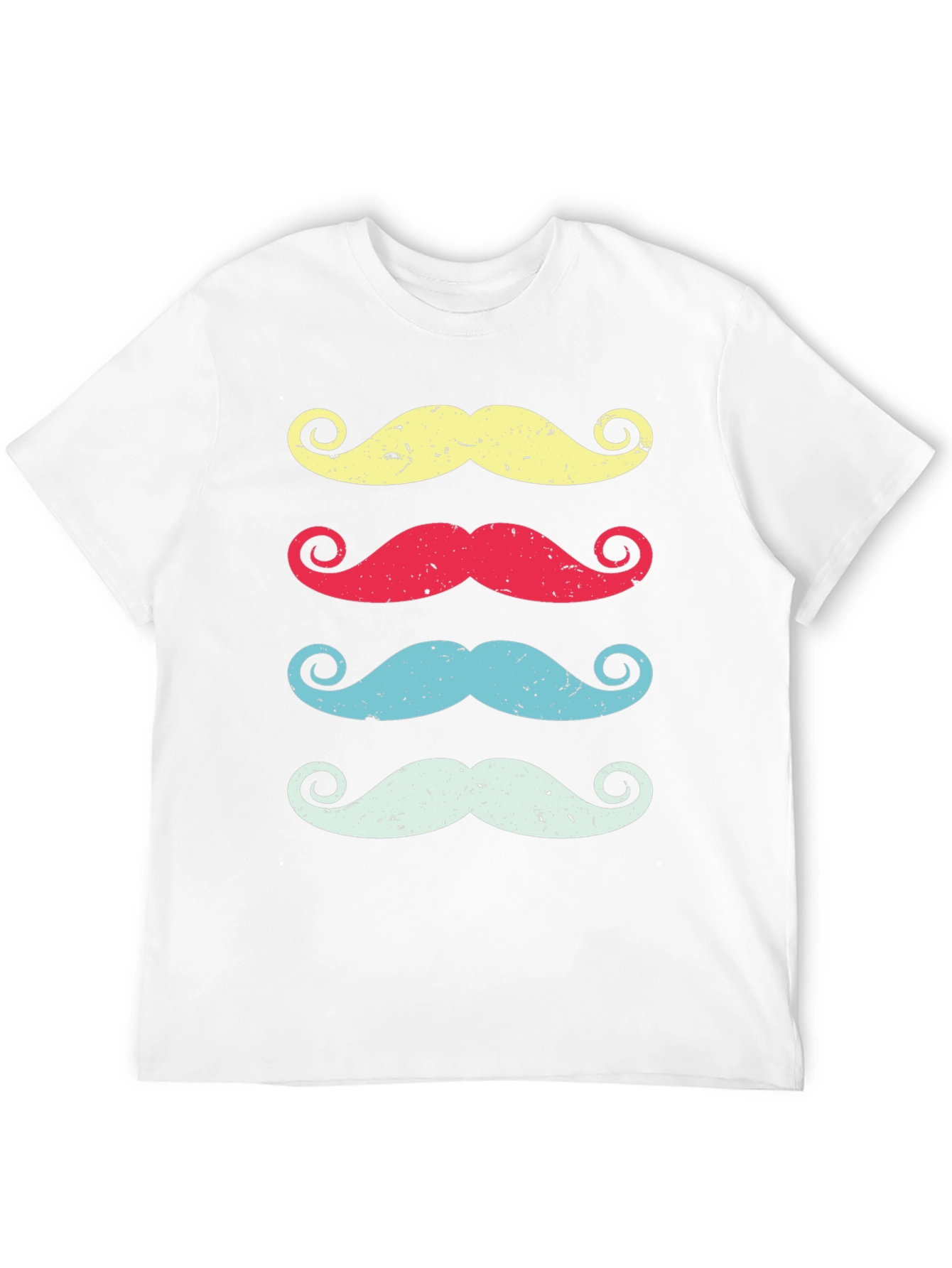 Retro Mustache Graphic Tee - Funky & Stylish