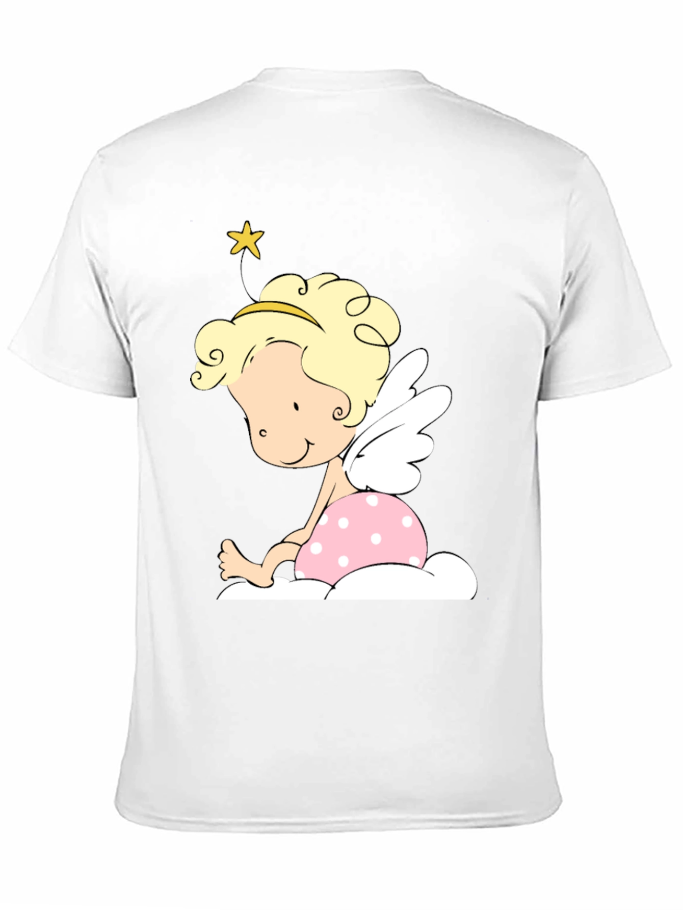 Cute Angel Graphic Tee - Unisex Black T-Shirt
