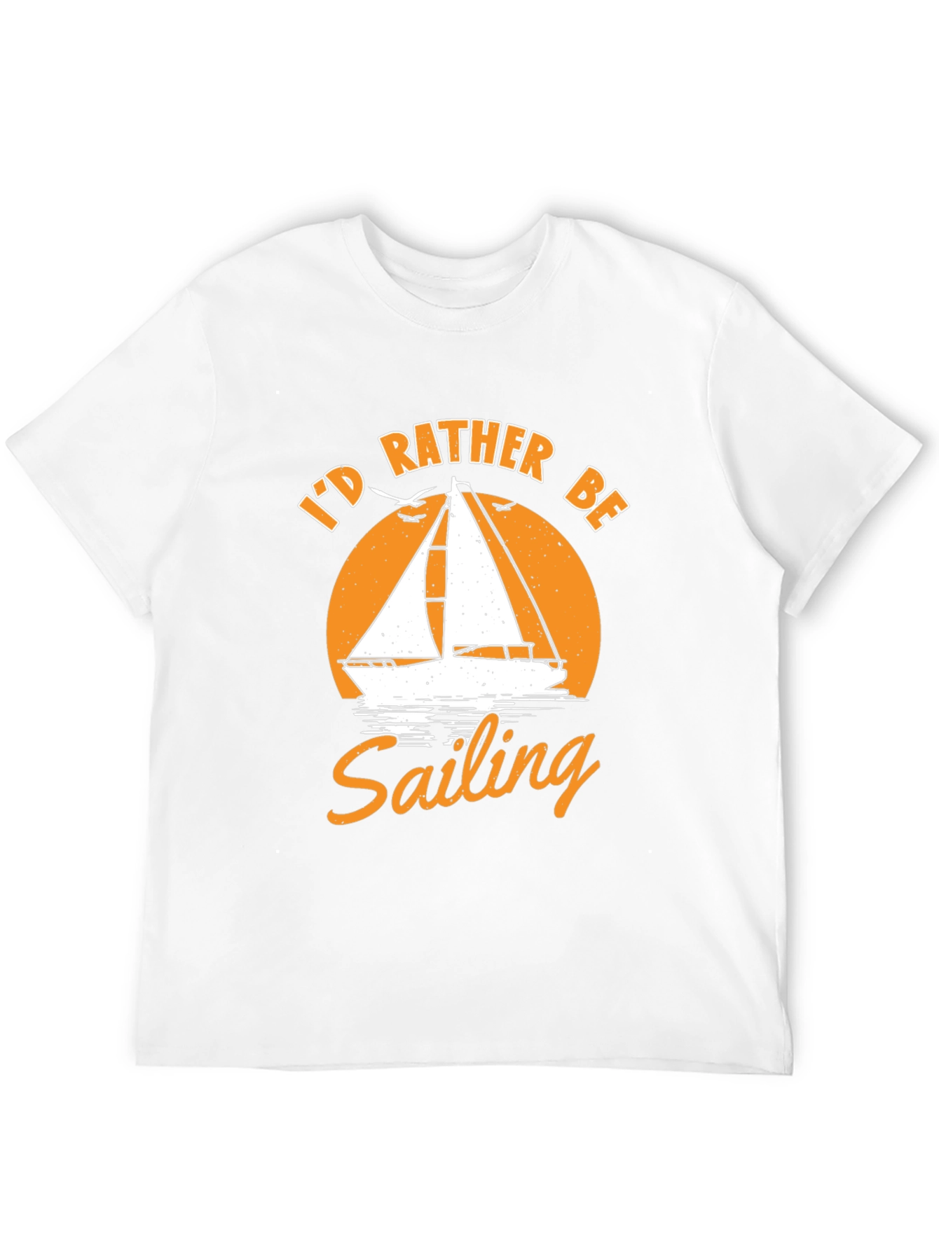 Id Rather Be Sailing Black T-Shirt