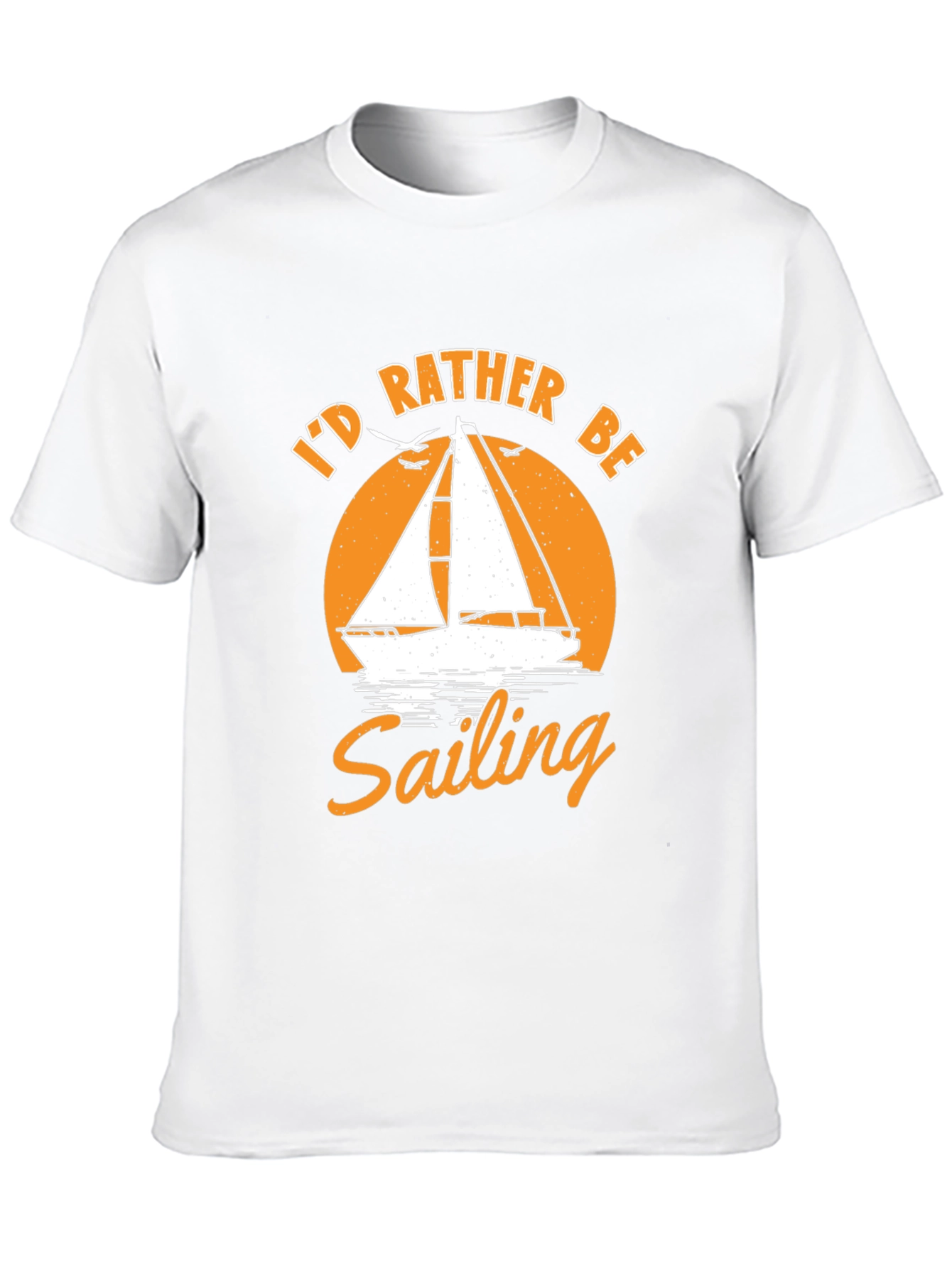 Id Rather Be Sailing Black T-Shirt