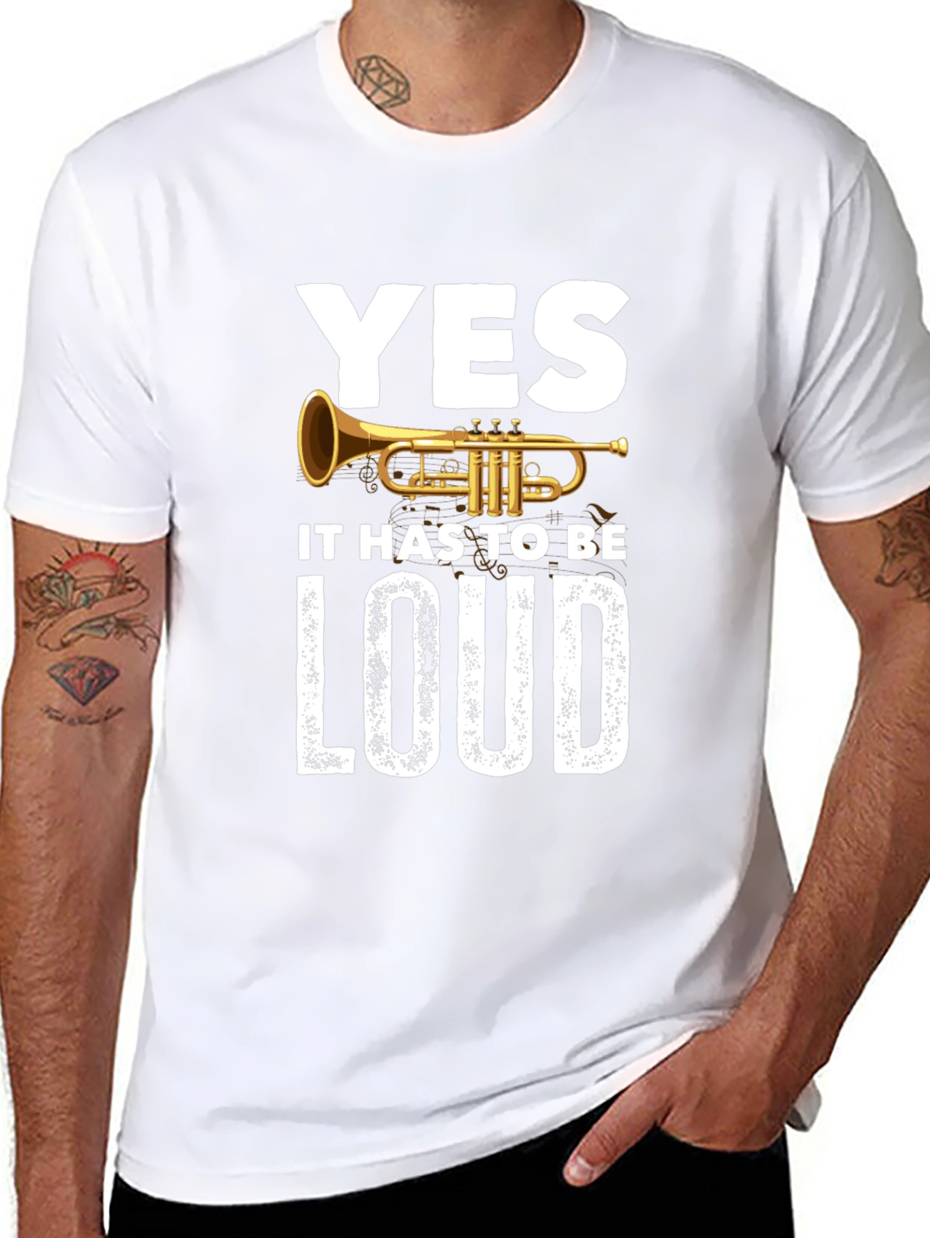 Yes Loud Trumpet Graphic T-Shirt