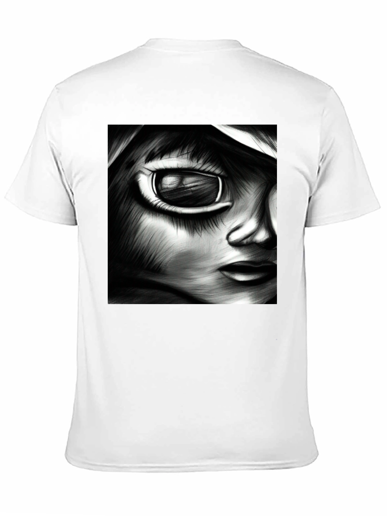 Monochrome Anime Art Tee