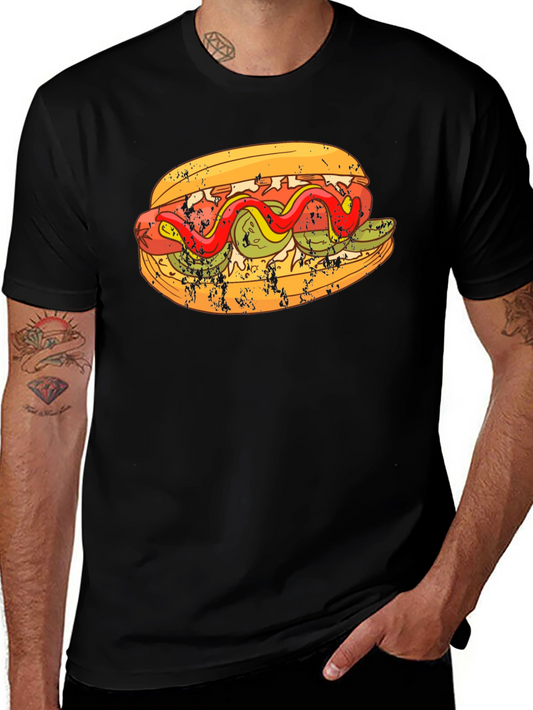 Hot Dog Graphic T-Shirt - Foodie Fashion Tee