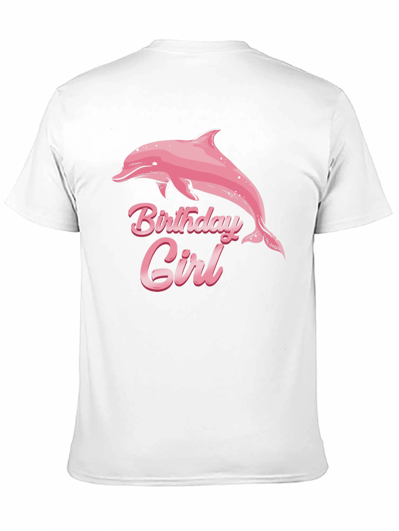 Birthday Girl Dolphin Graphic Black Tee