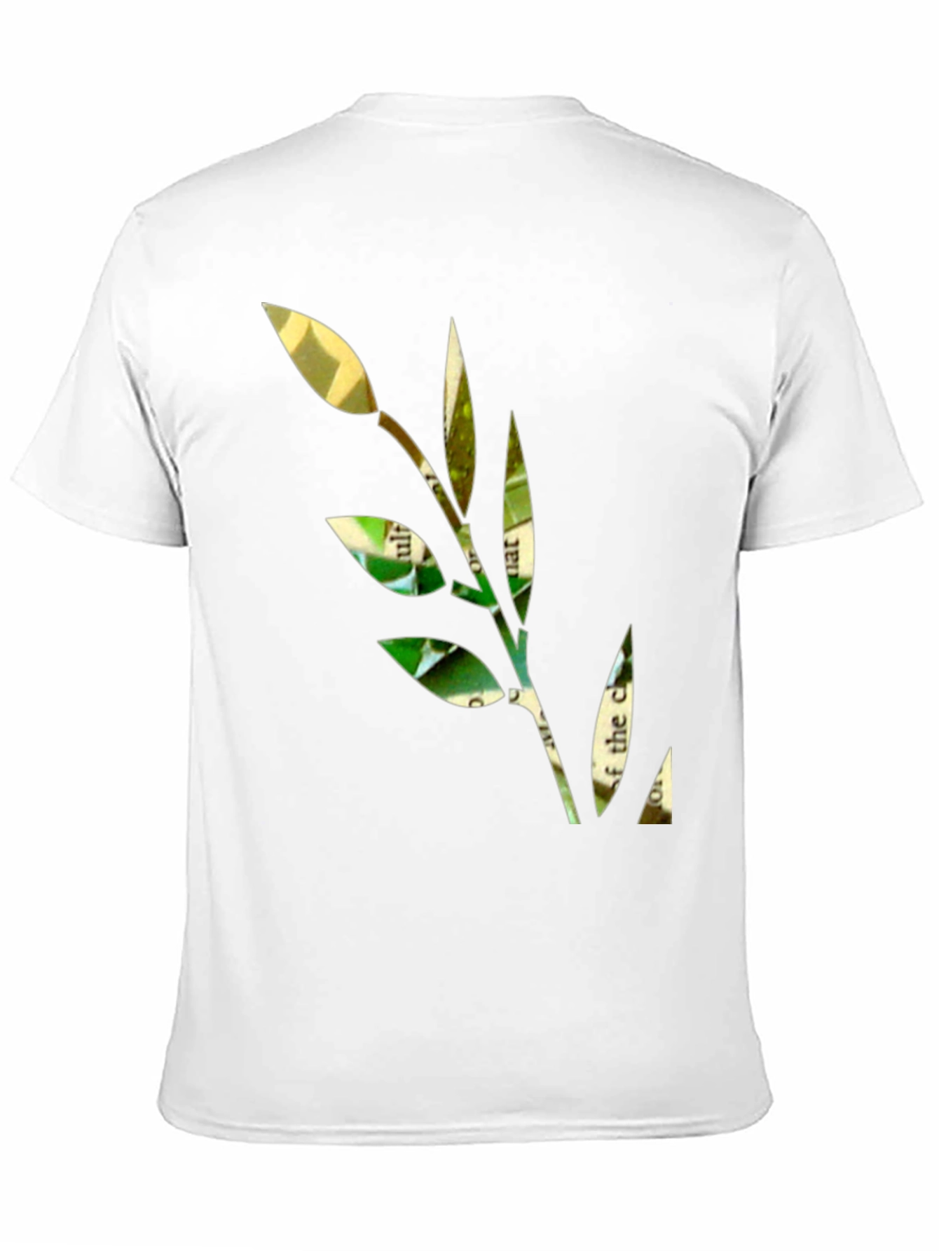 Unique Leaf Graphic Black T-Shirt