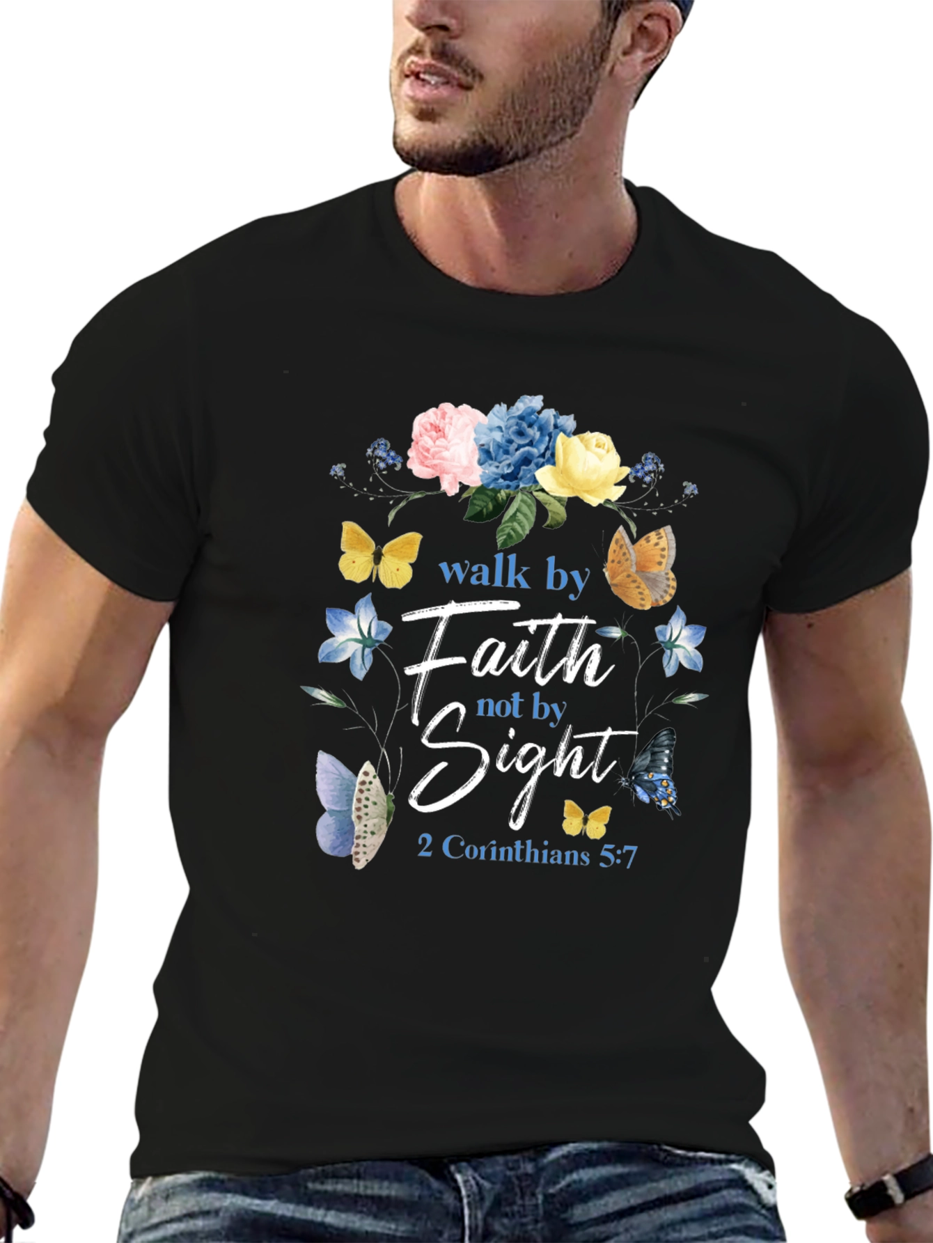 Faith Over Sight T-Shirt - Christian Inspired Design