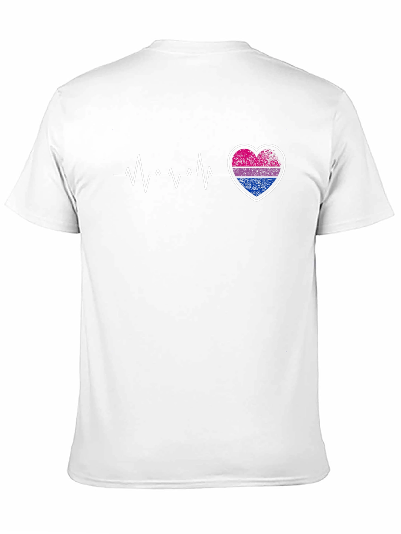 Bisexual Pride Heartbeat Graphic T-Shirt
