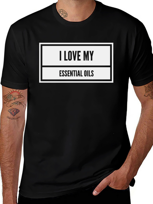 I Love My Essential Oils Graphic Tee - Black Cotton Blend