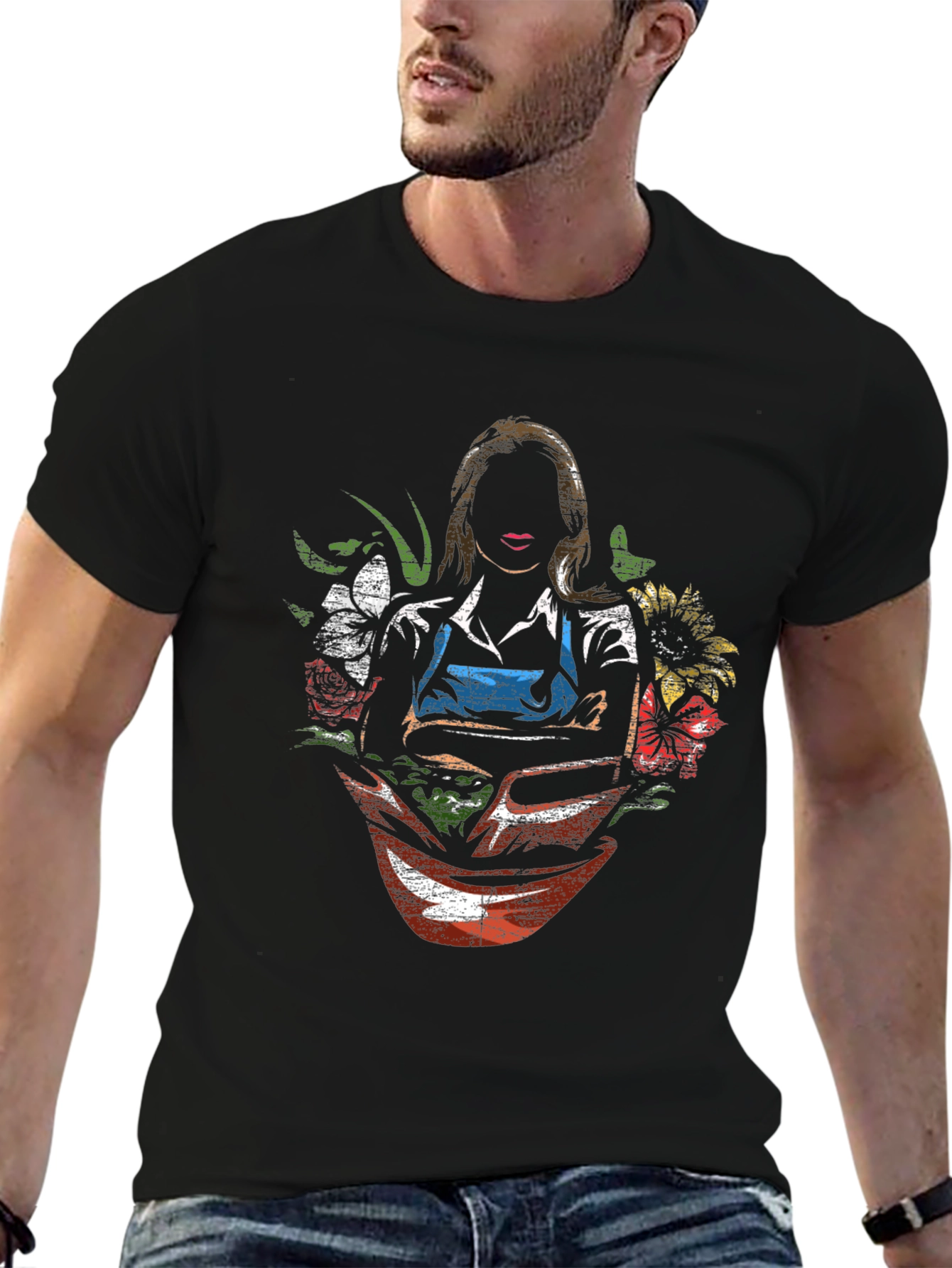 Floral Gardener Graphic T-Shirt