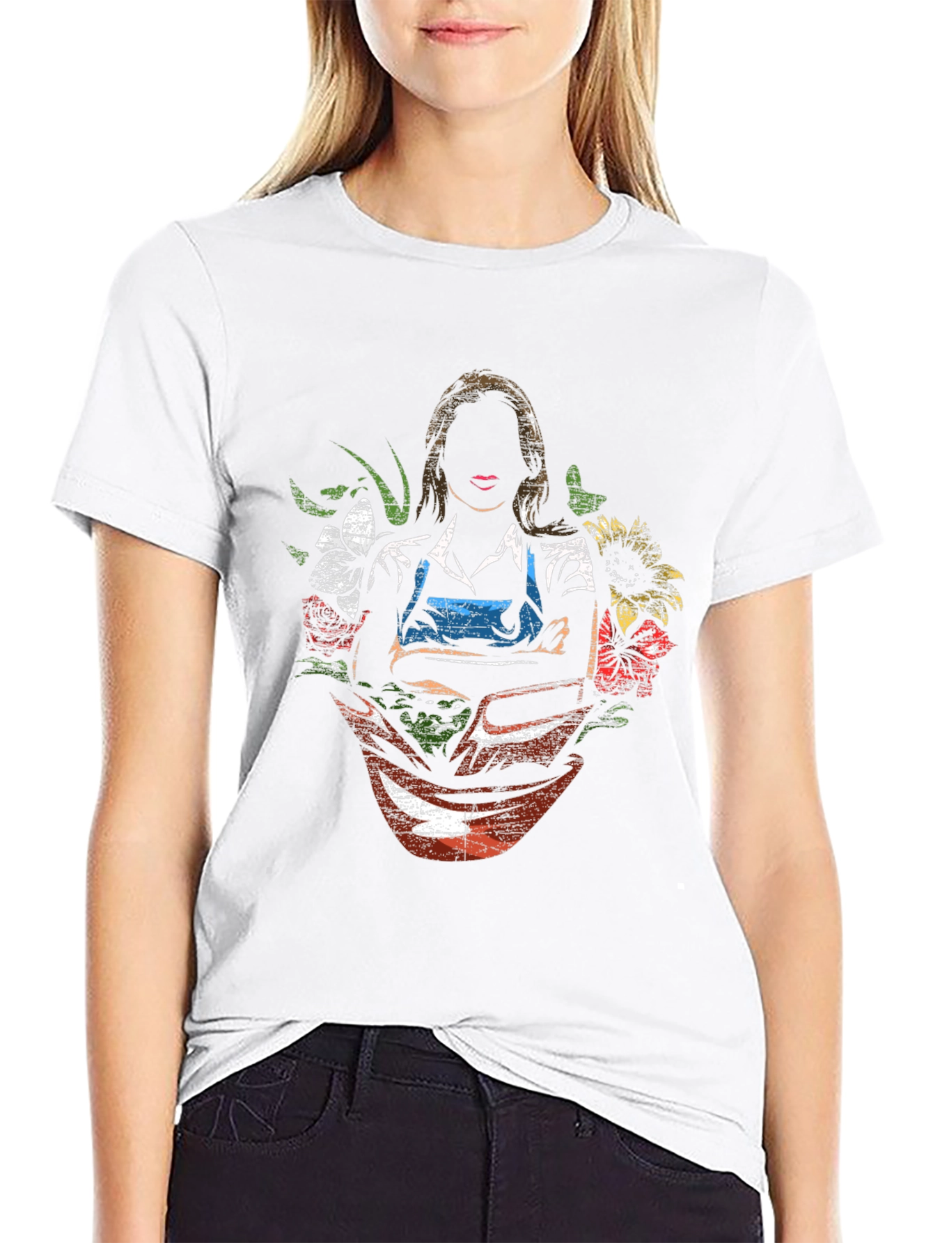 Floral Gardener Graphic T-Shirt