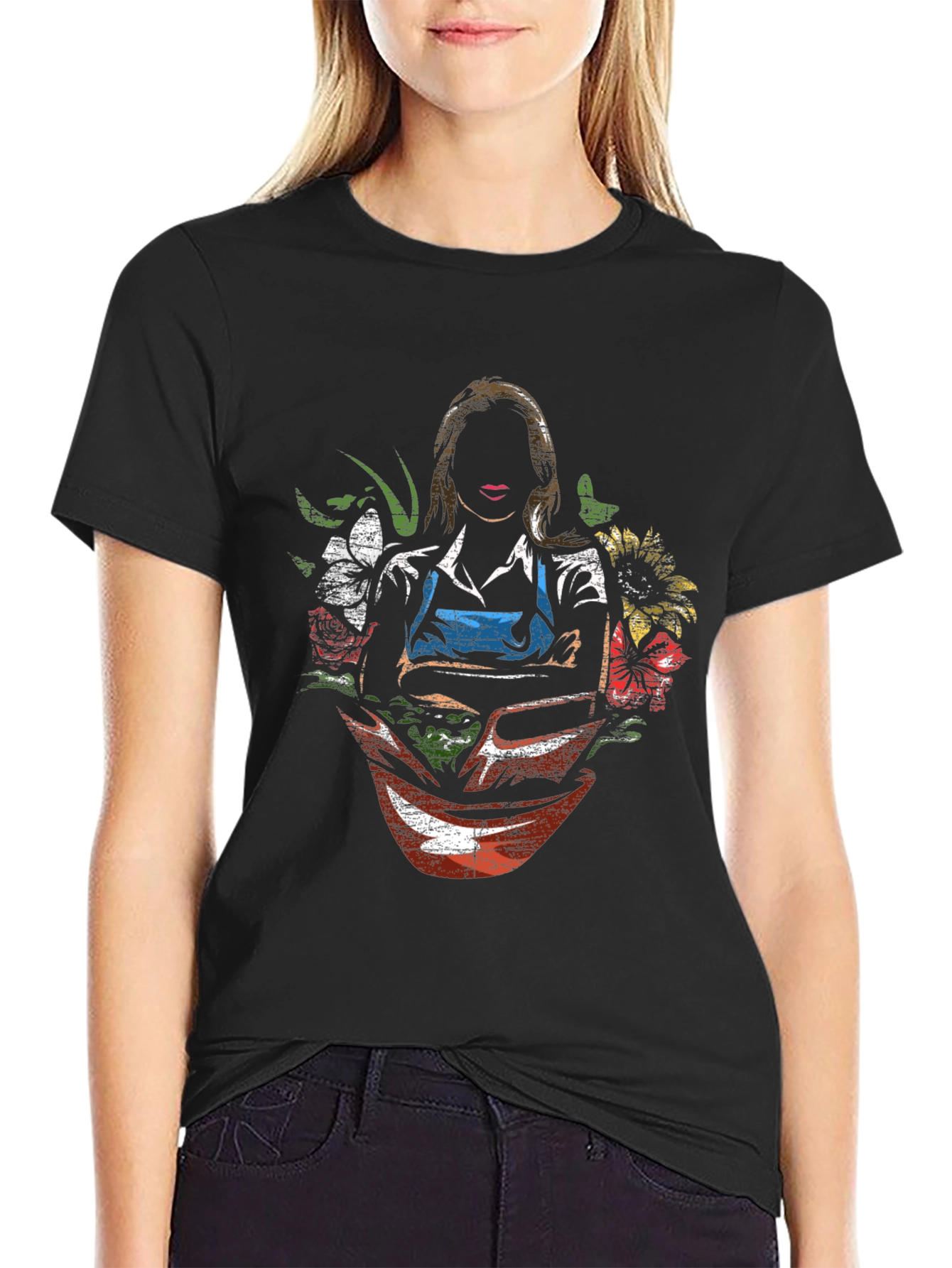 Floral Gardener Graphic T-Shirt