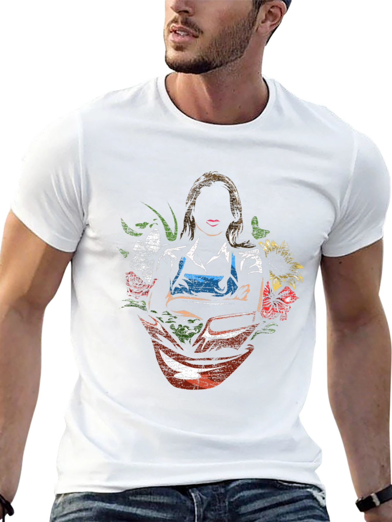 Floral Gardener Graphic T-Shirt