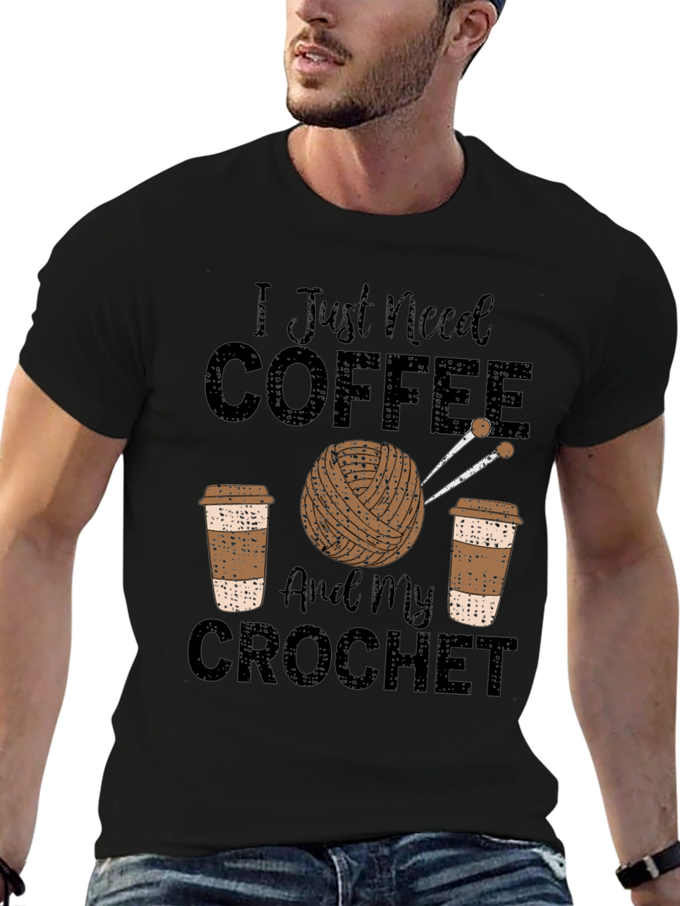 Coffee & Crochet T-Shirt - Hobby Tee