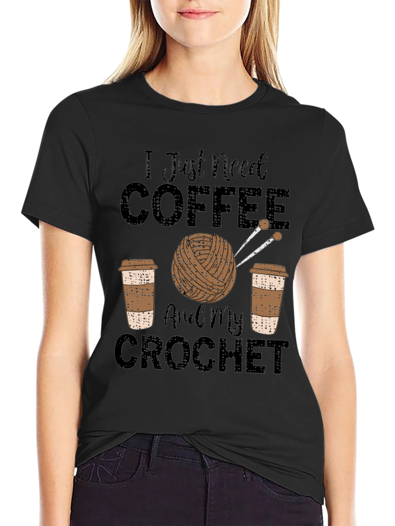 Coffee & Crochet T-Shirt - Hobby Tee