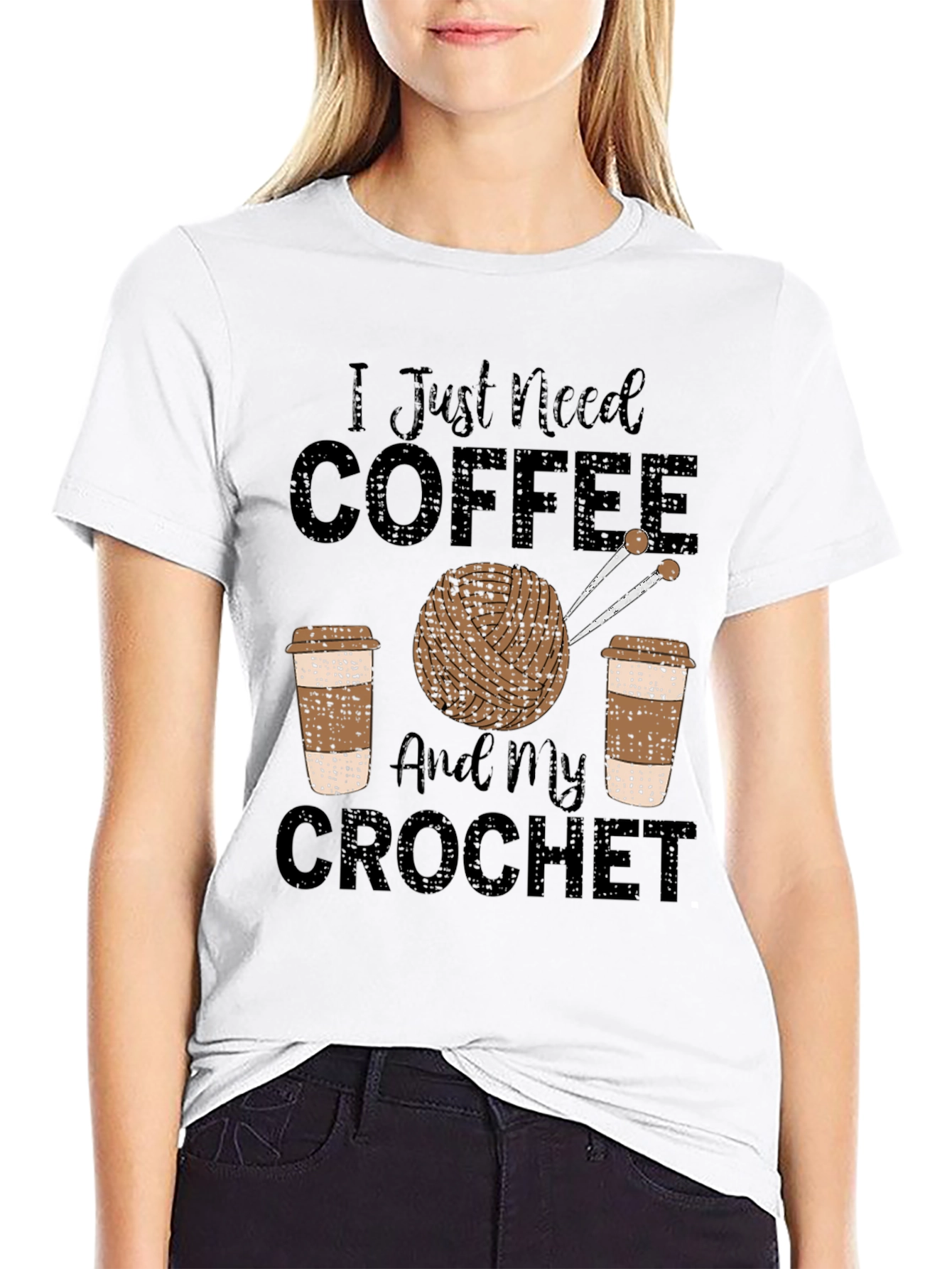 Coffee & Crochet T-Shirt - Hobby Tee
