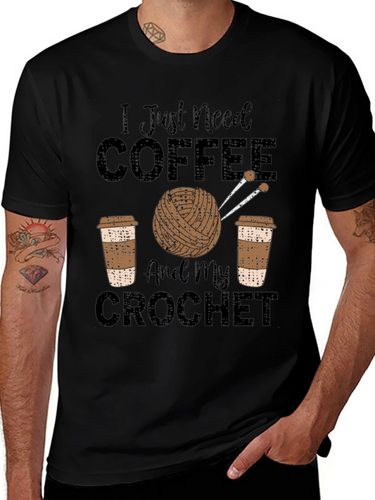 Coffee & Crochet T-Shirt - Hobby Tee