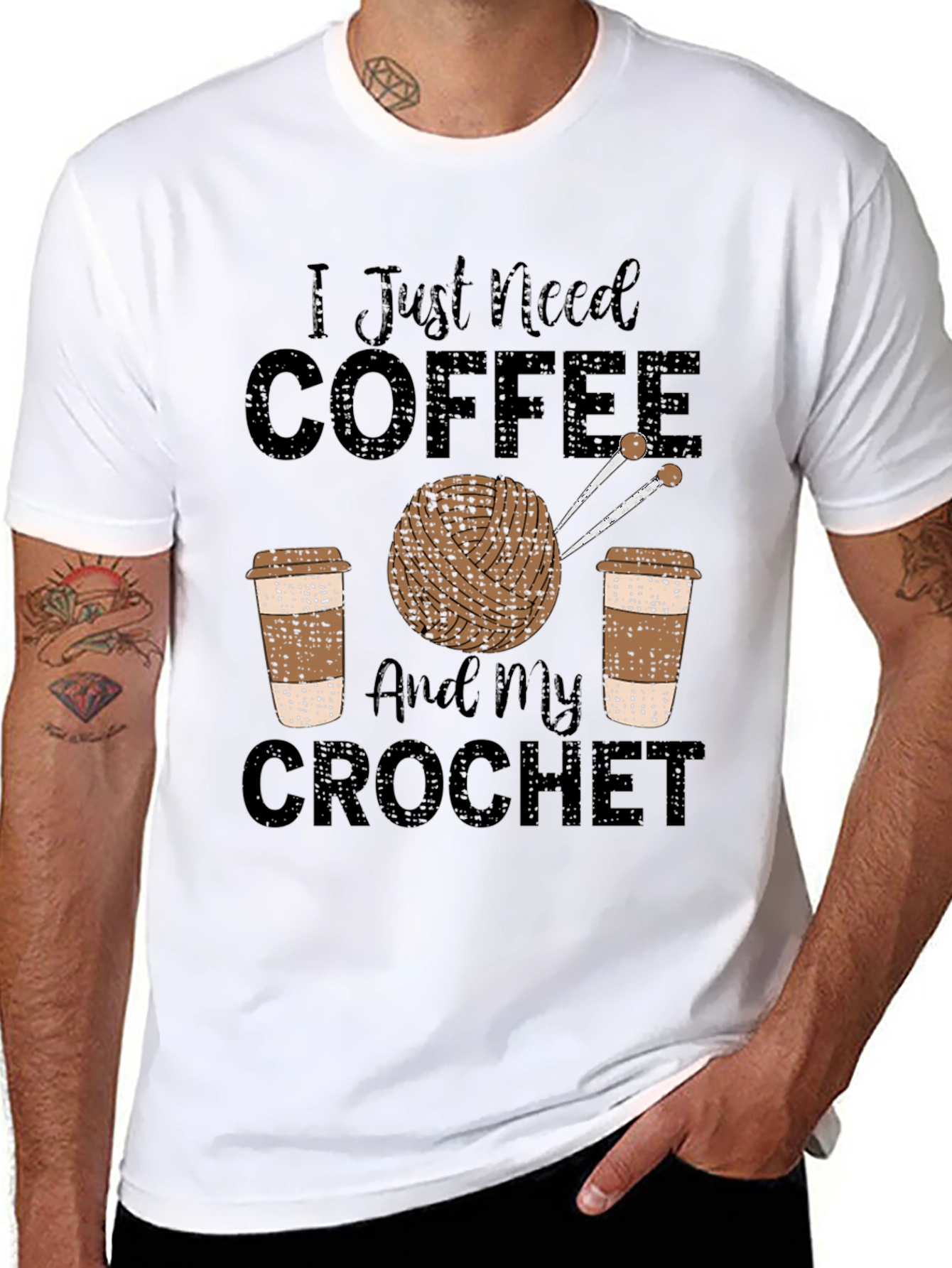 Coffee & Crochet T-Shirt - Hobby Tee