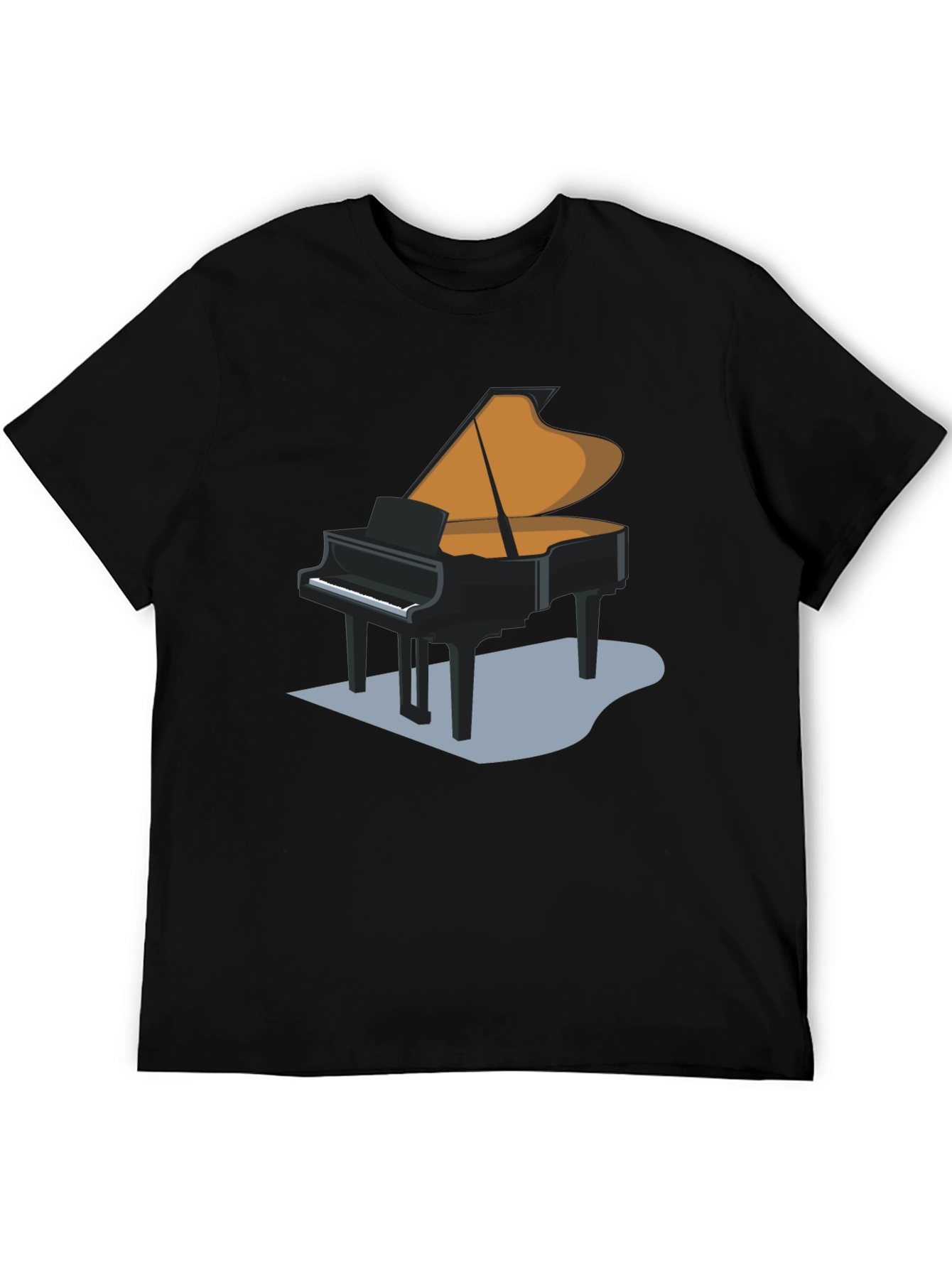 Grand Piano Graphic T-Shirt - Black