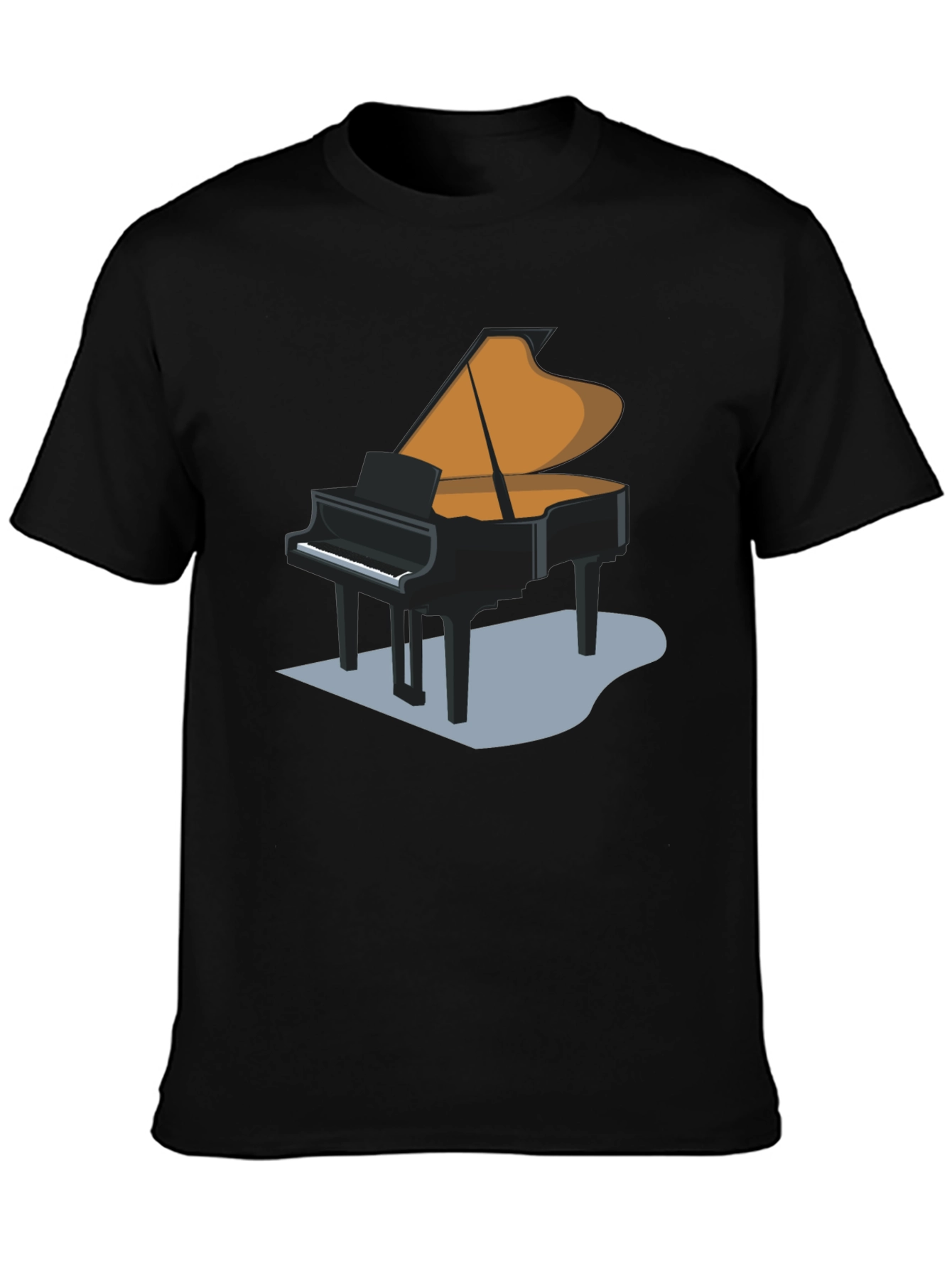 Grand Piano Graphic T-Shirt - Black